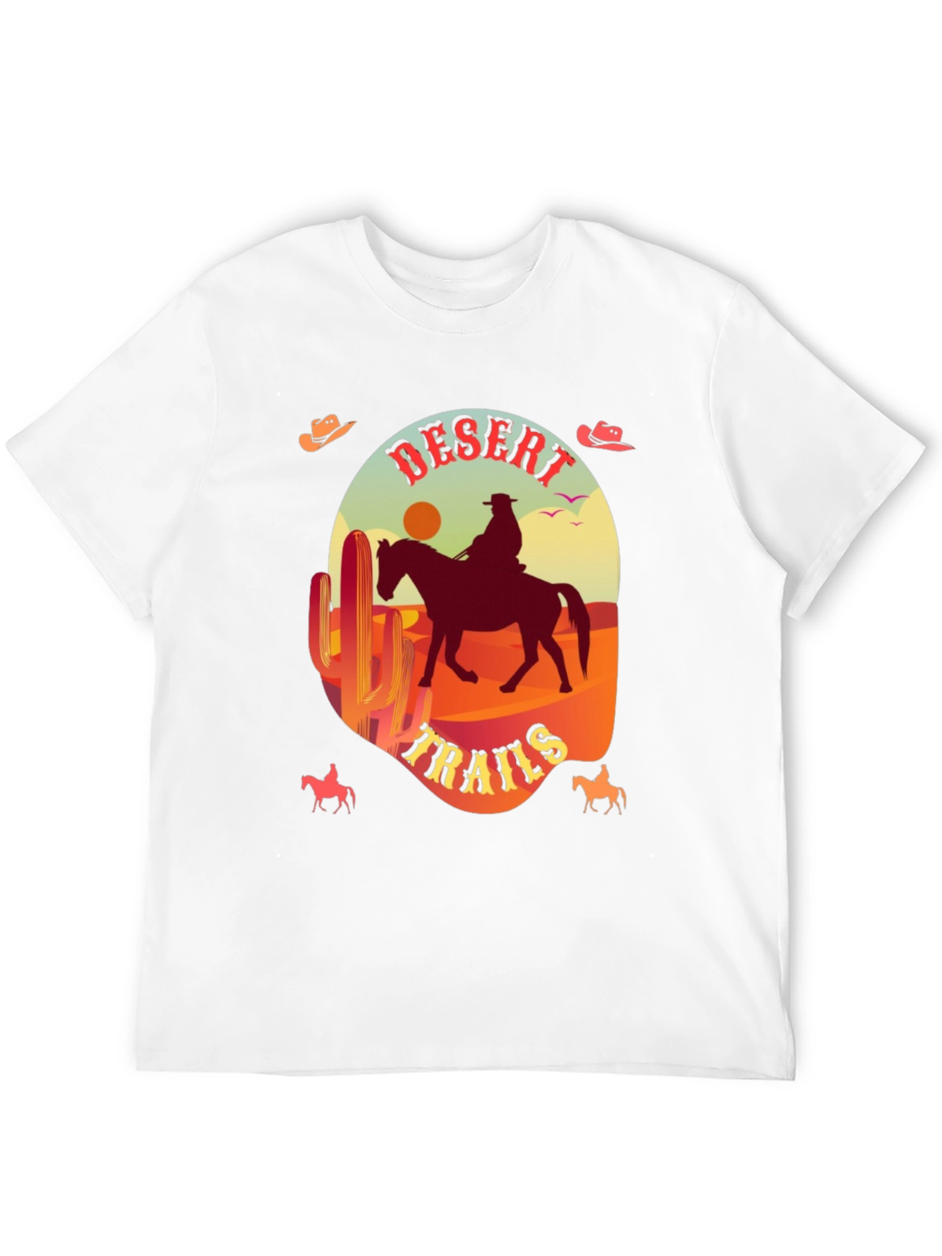 Desert Trails Graphic Tee - Cowboy Western Style