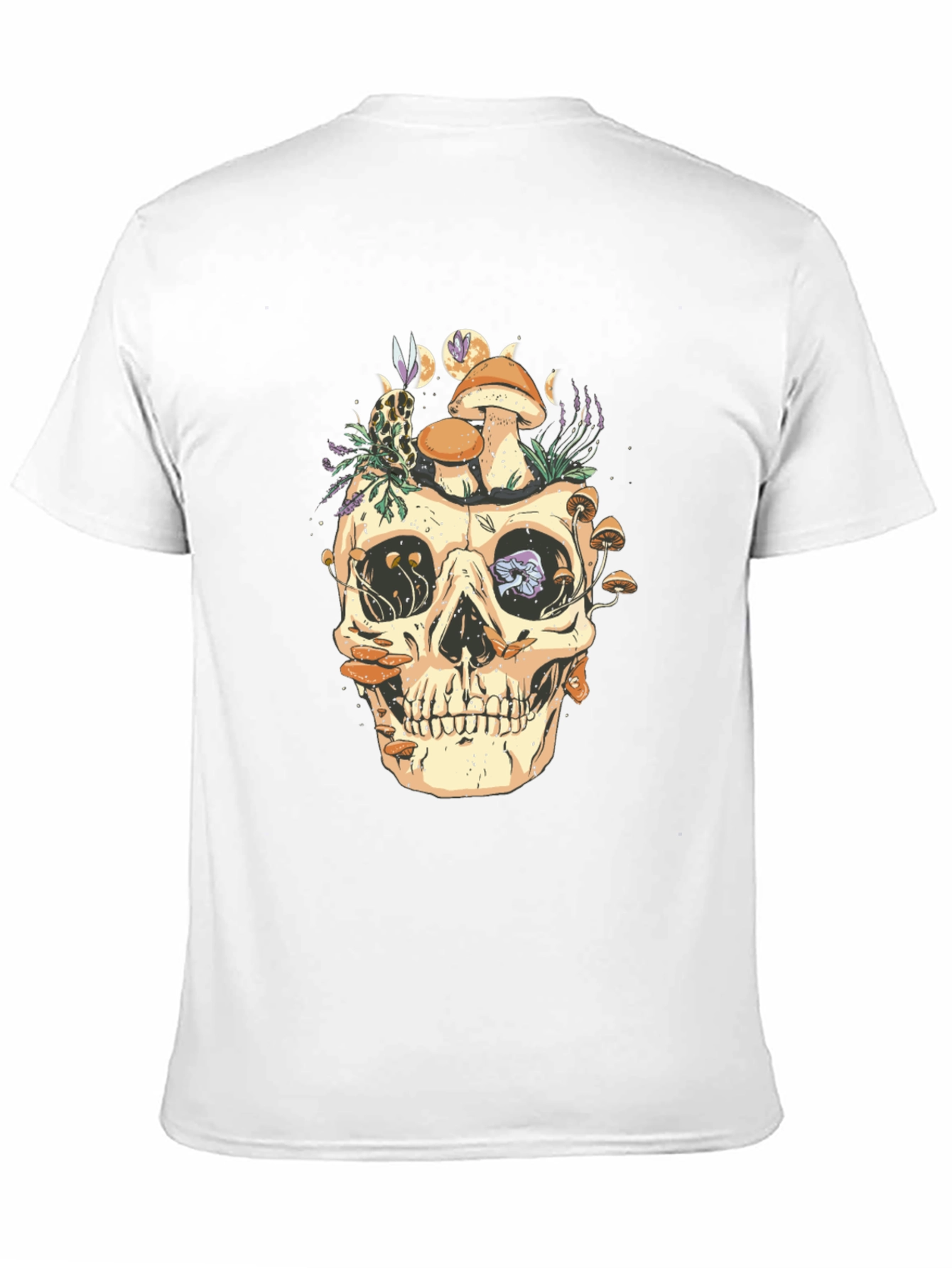 Skull & Mushroom Graphic Tee - Unique Design