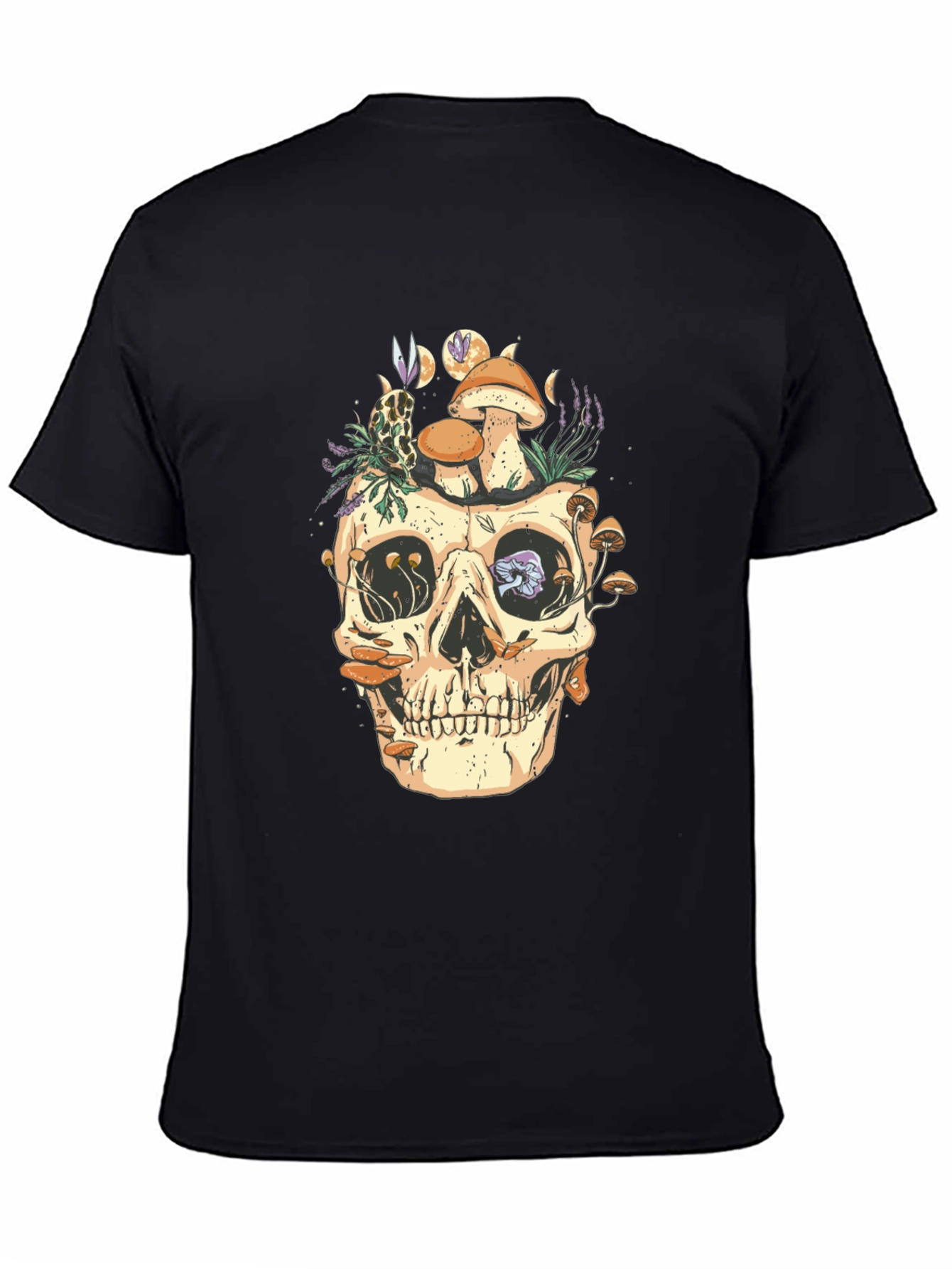Skull & Mushroom Graphic Tee - Unique Design