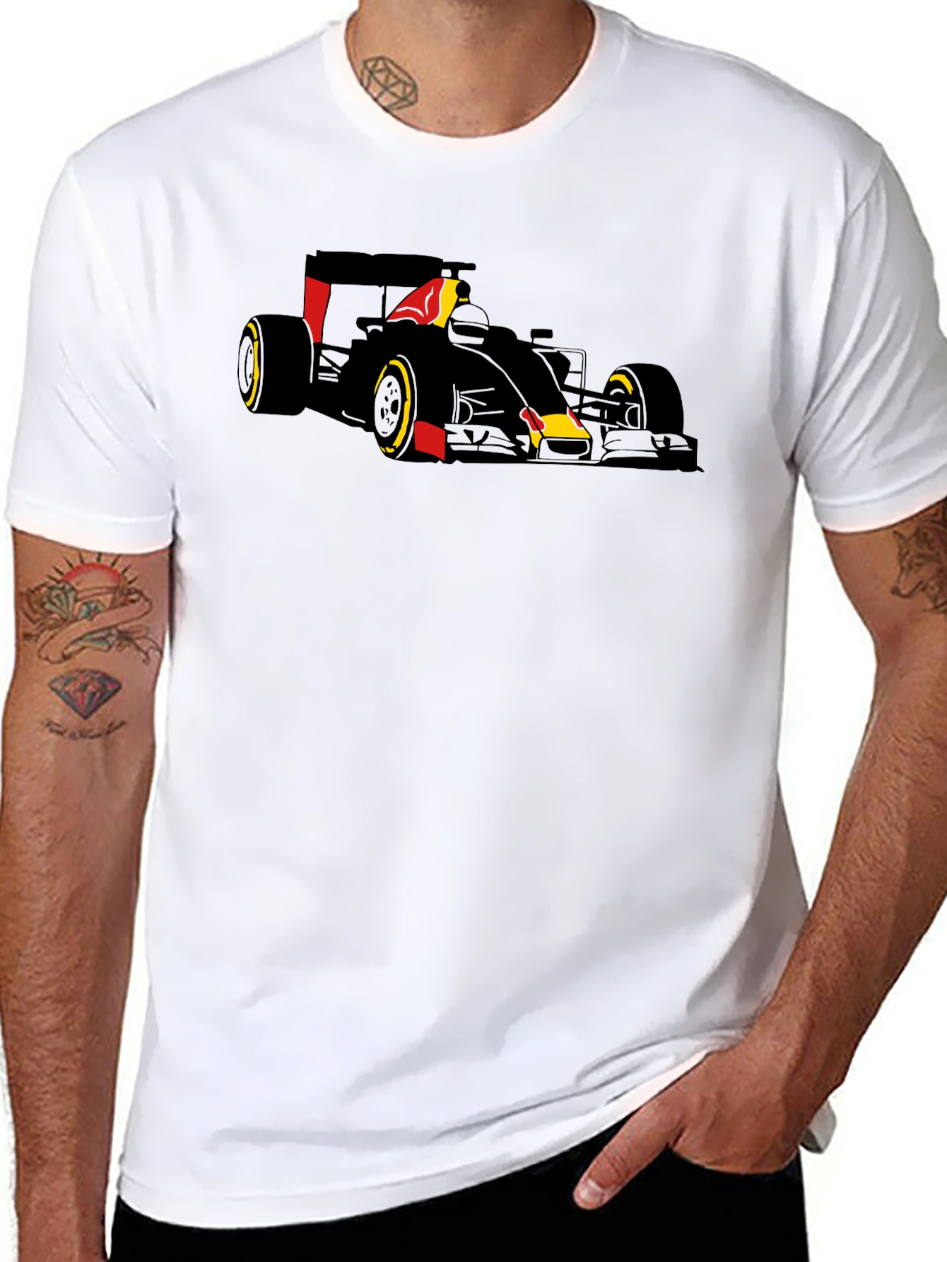 Formula 1 Race Car Graphic Tee - Black