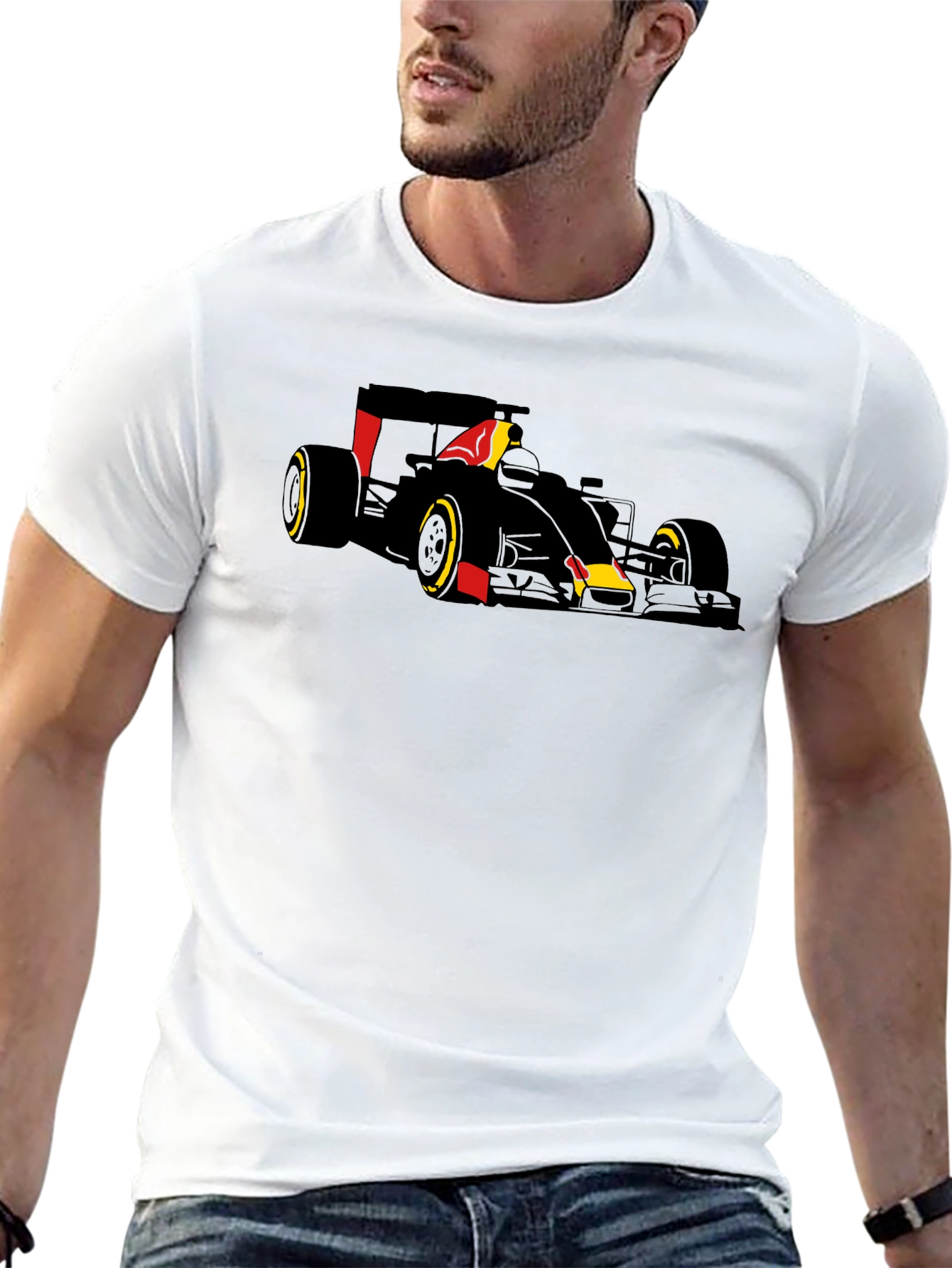 Formula 1 Race Car Graphic Tee - Black