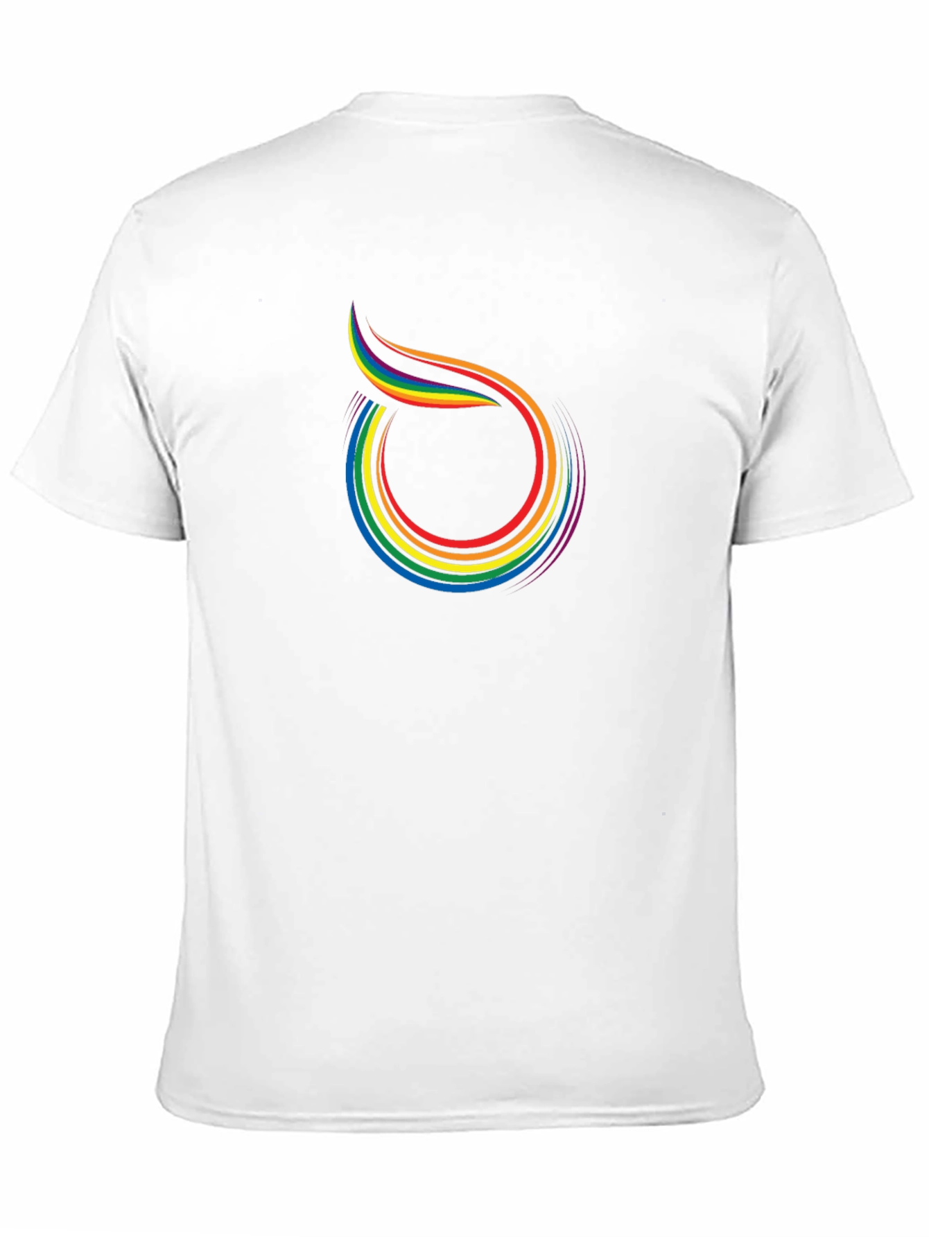 Rainbow Swirl Graphic Tee - Black Cotton Blend