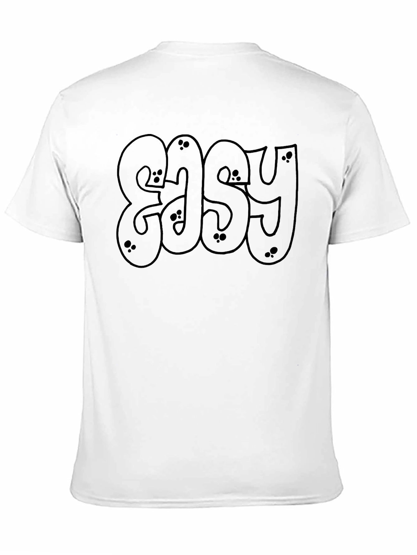 Easy Tee - Black Graphic Crew Neck T-Shirt