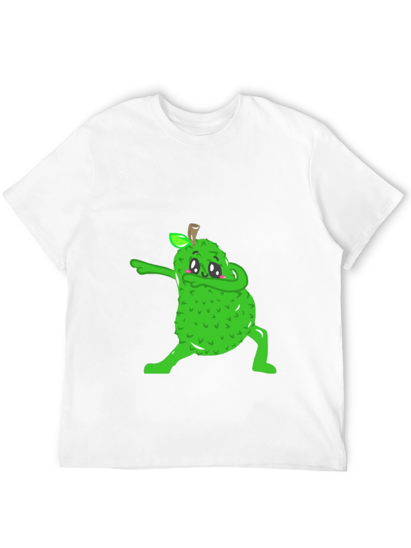Dabbing Jackfruit Graphic Tee - Trendy Black T-Shirt
