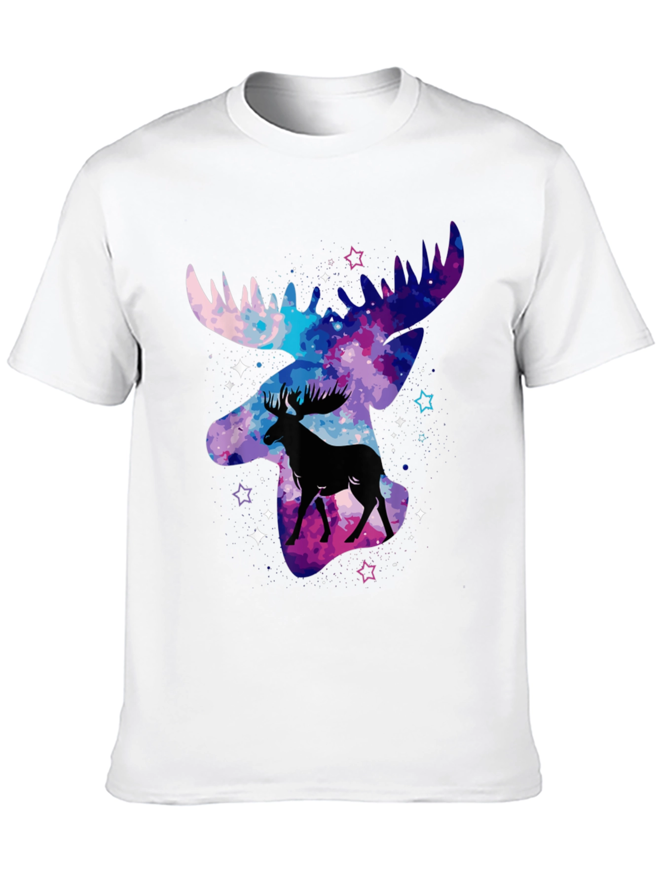 Cosmic Moose T-Shirt - Galaxy Animal Print