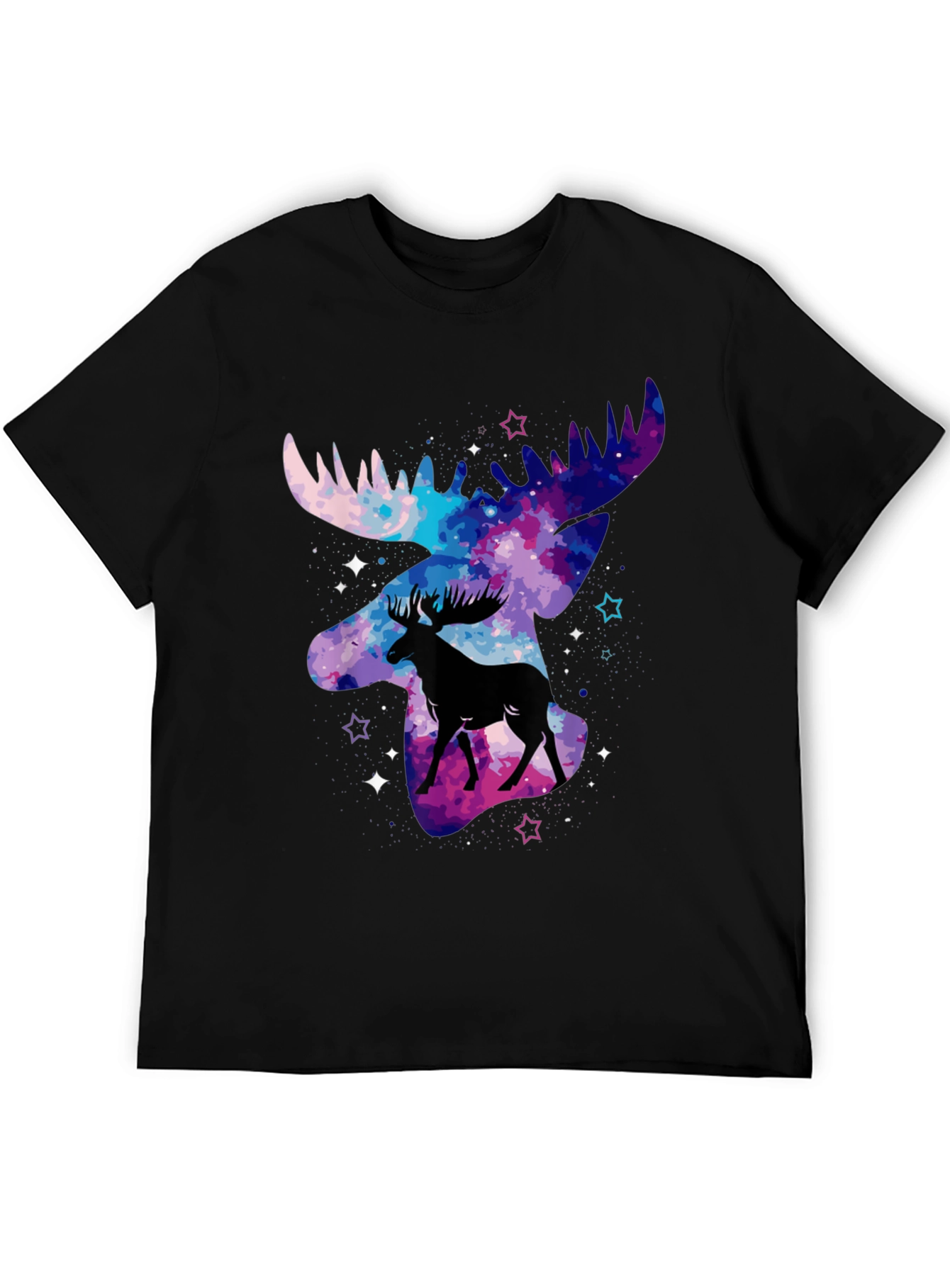 Cosmic Moose T-Shirt - Galaxy Animal Print