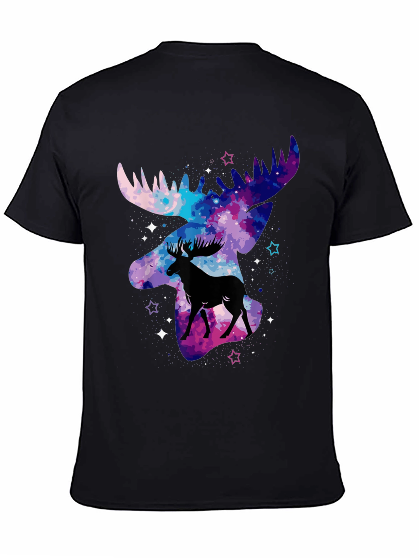 Cosmic Moose T-Shirt - Galaxy Animal Print