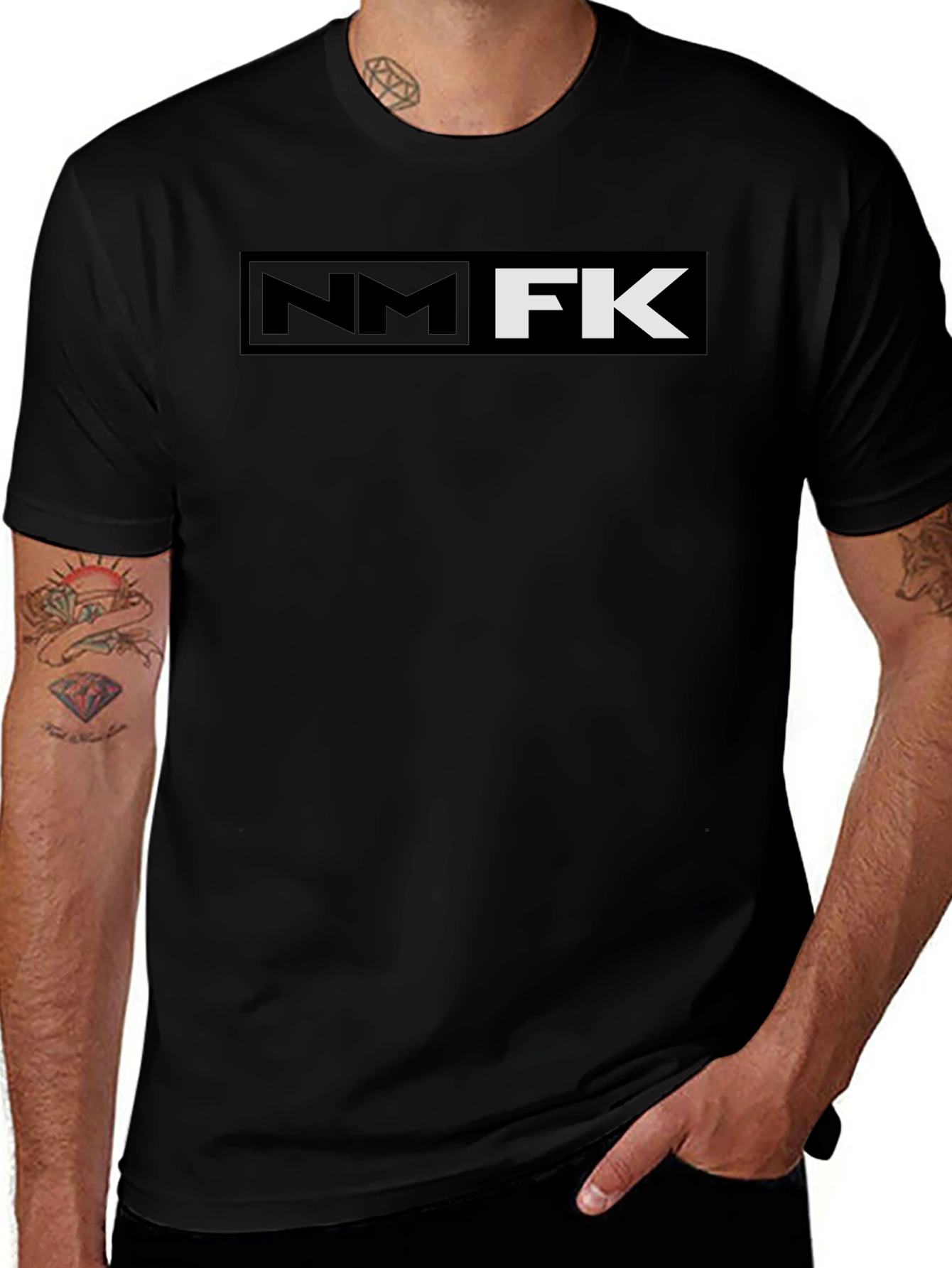 NM FK Graphic Print Black T-Shirt