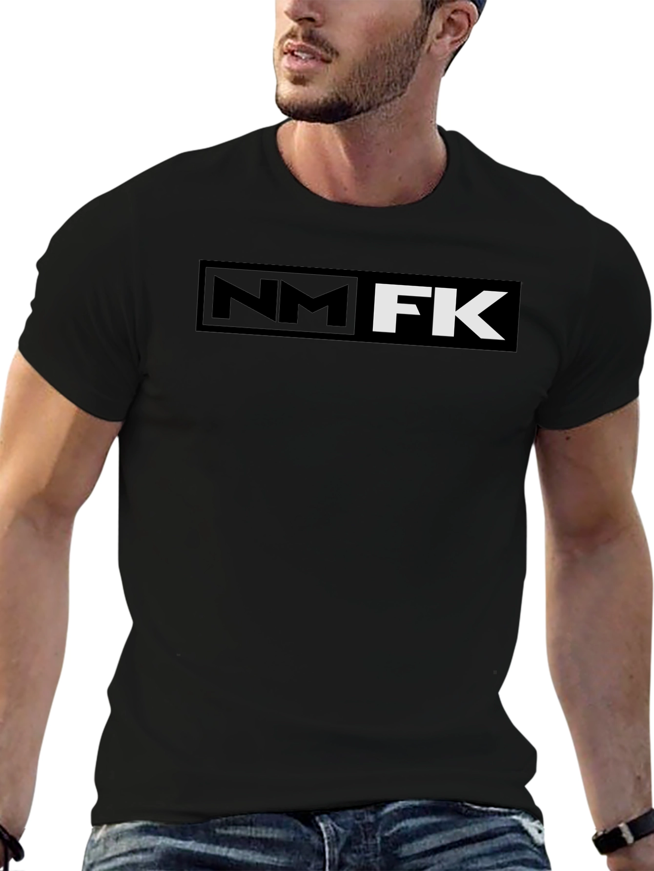 NM FK Graphic Print Black T-Shirt