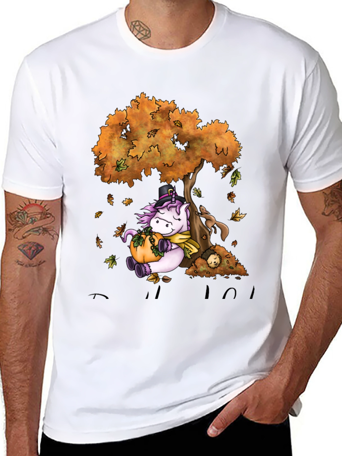 Unicorn Fall Thanksgiving T-Shirt