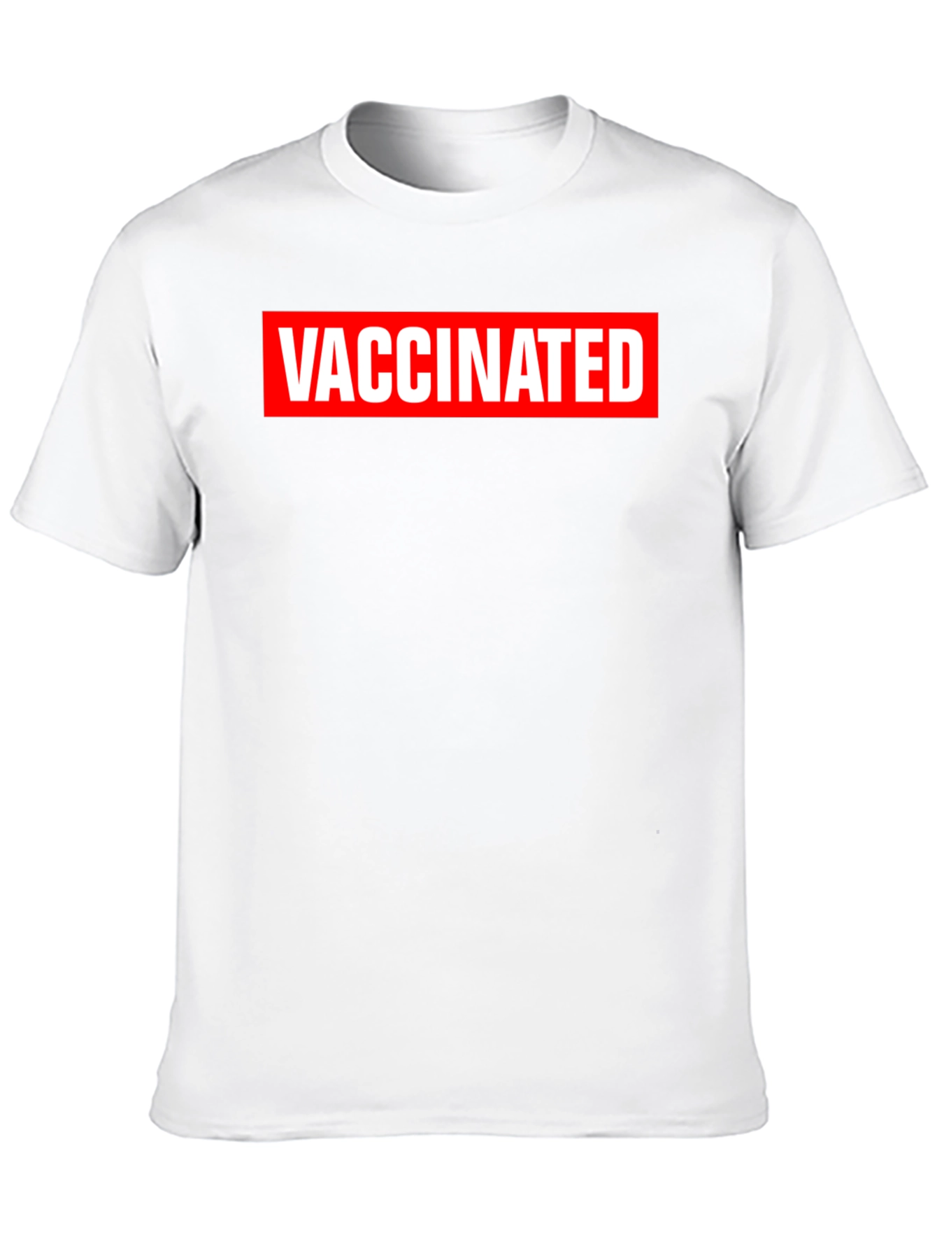 Vaccinated Graphic Tee - Black Crewneck T-Shirt