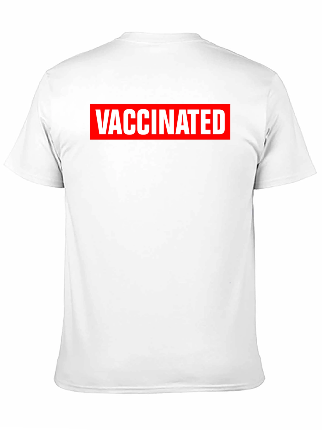 Vaccinated Graphic Tee - Black Crewneck T-Shirt