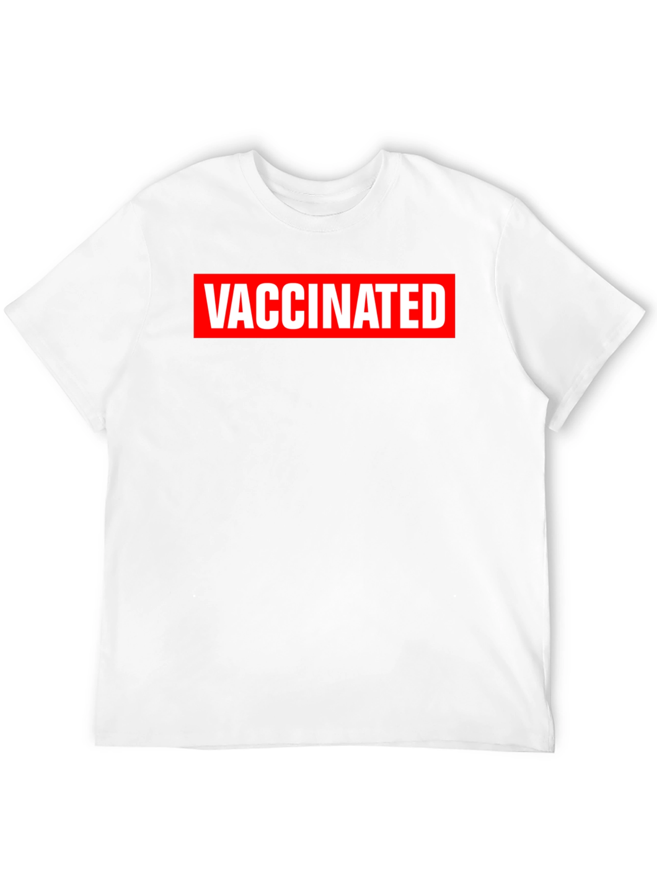Vaccinated Graphic Tee - Black Crewneck T-Shirt