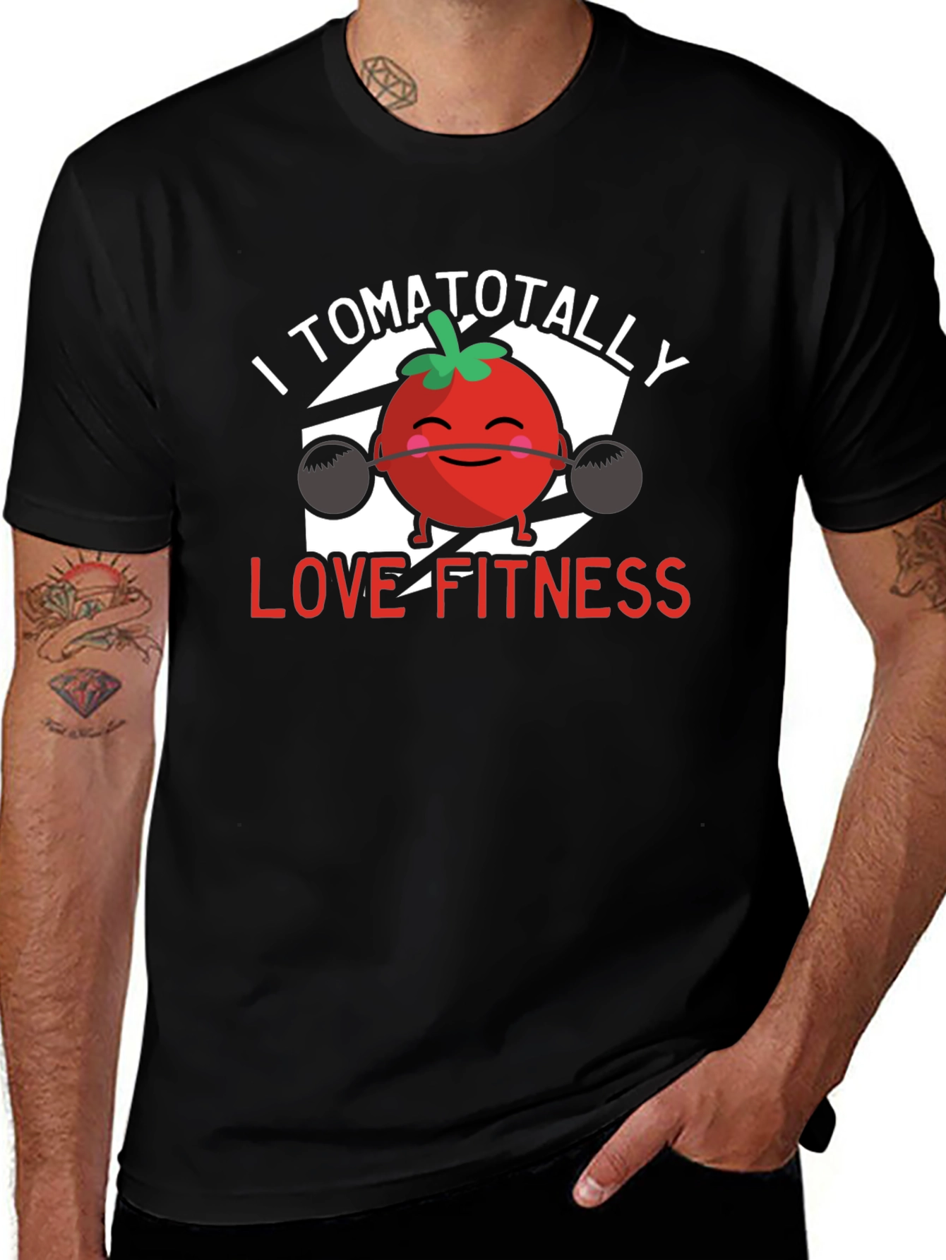 I Tomatotally Love Fitness T-Shirt - Black