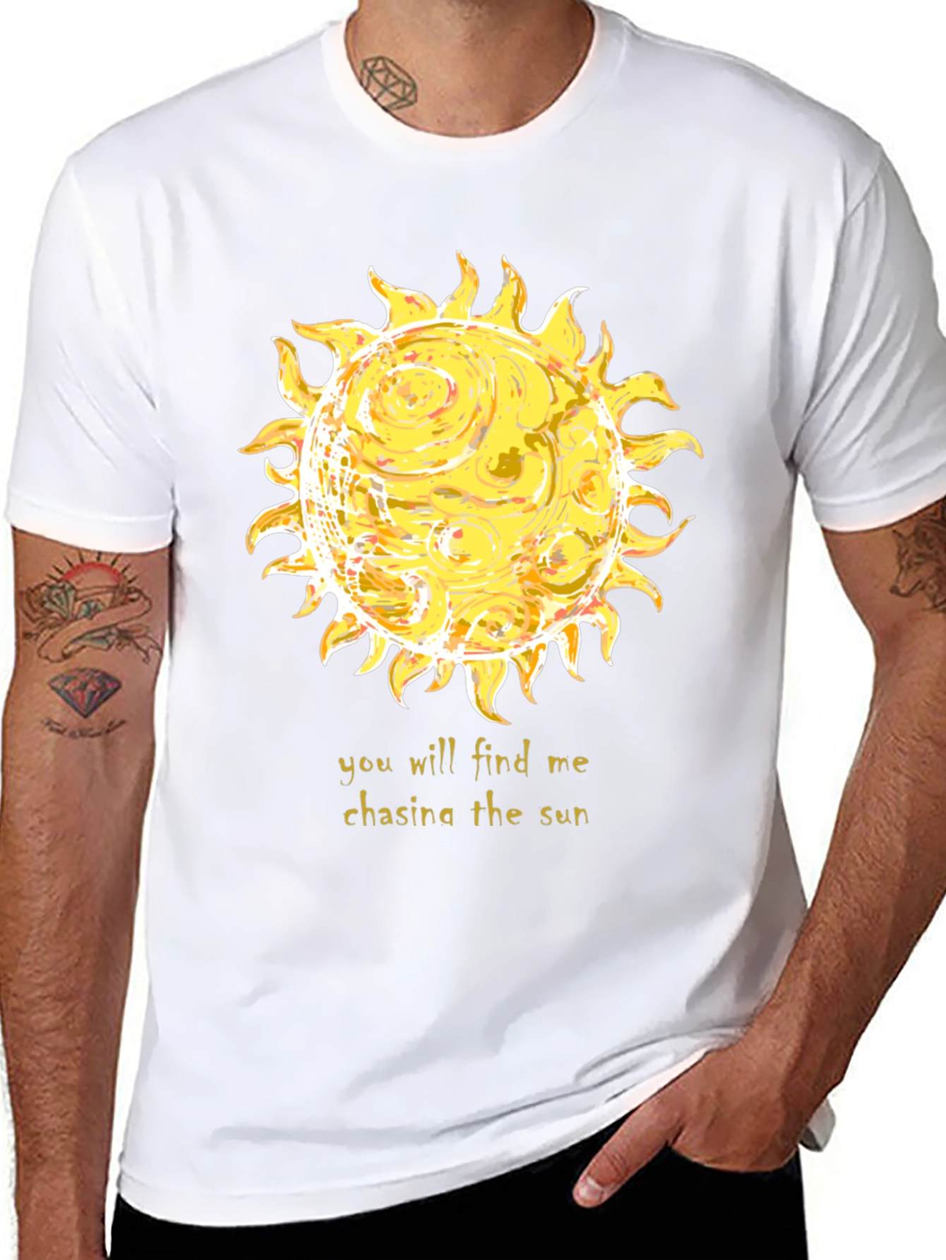 Chasing the Sun Graphic Tee - Black