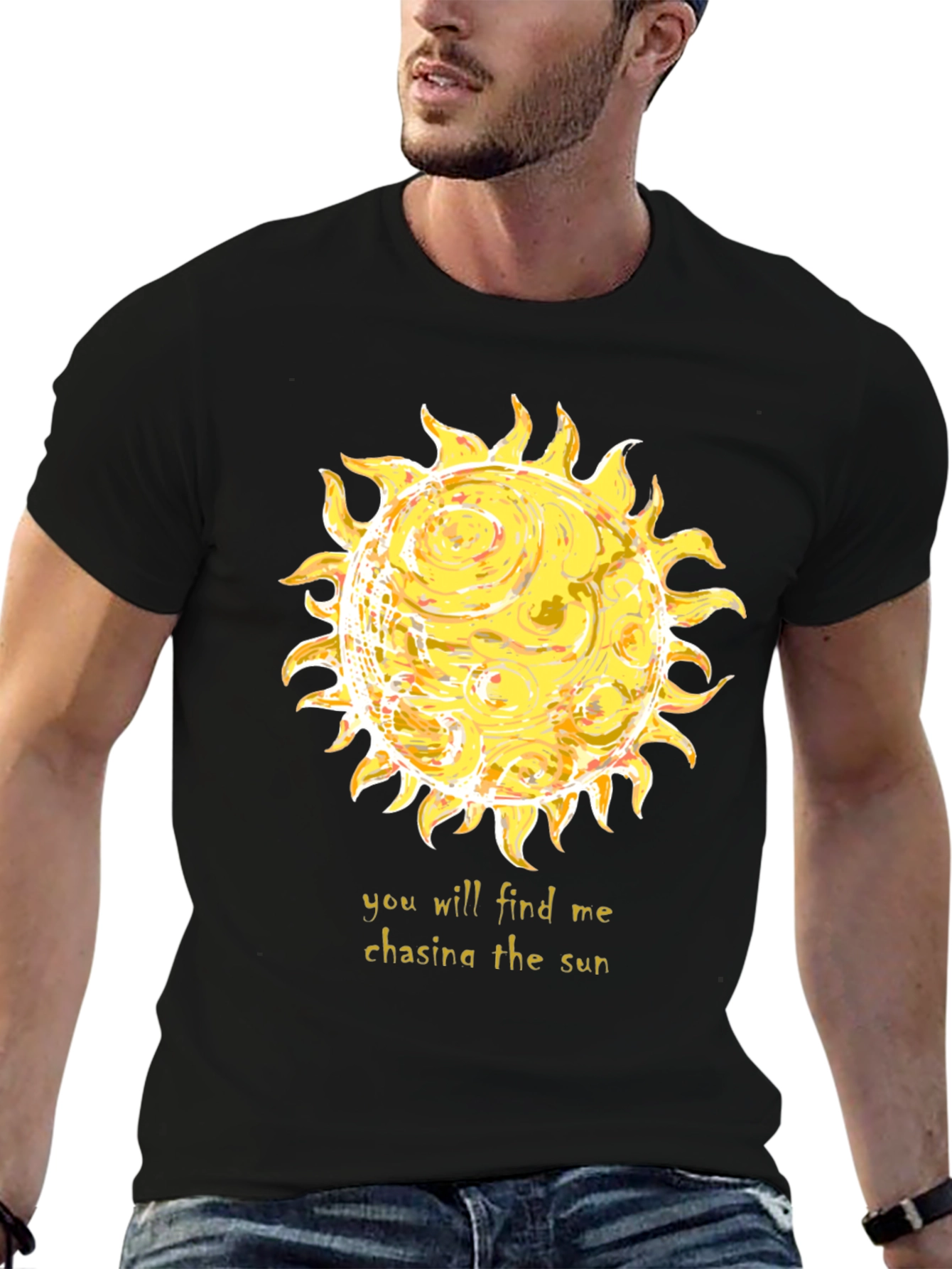 Chasing the Sun Graphic Tee - Black