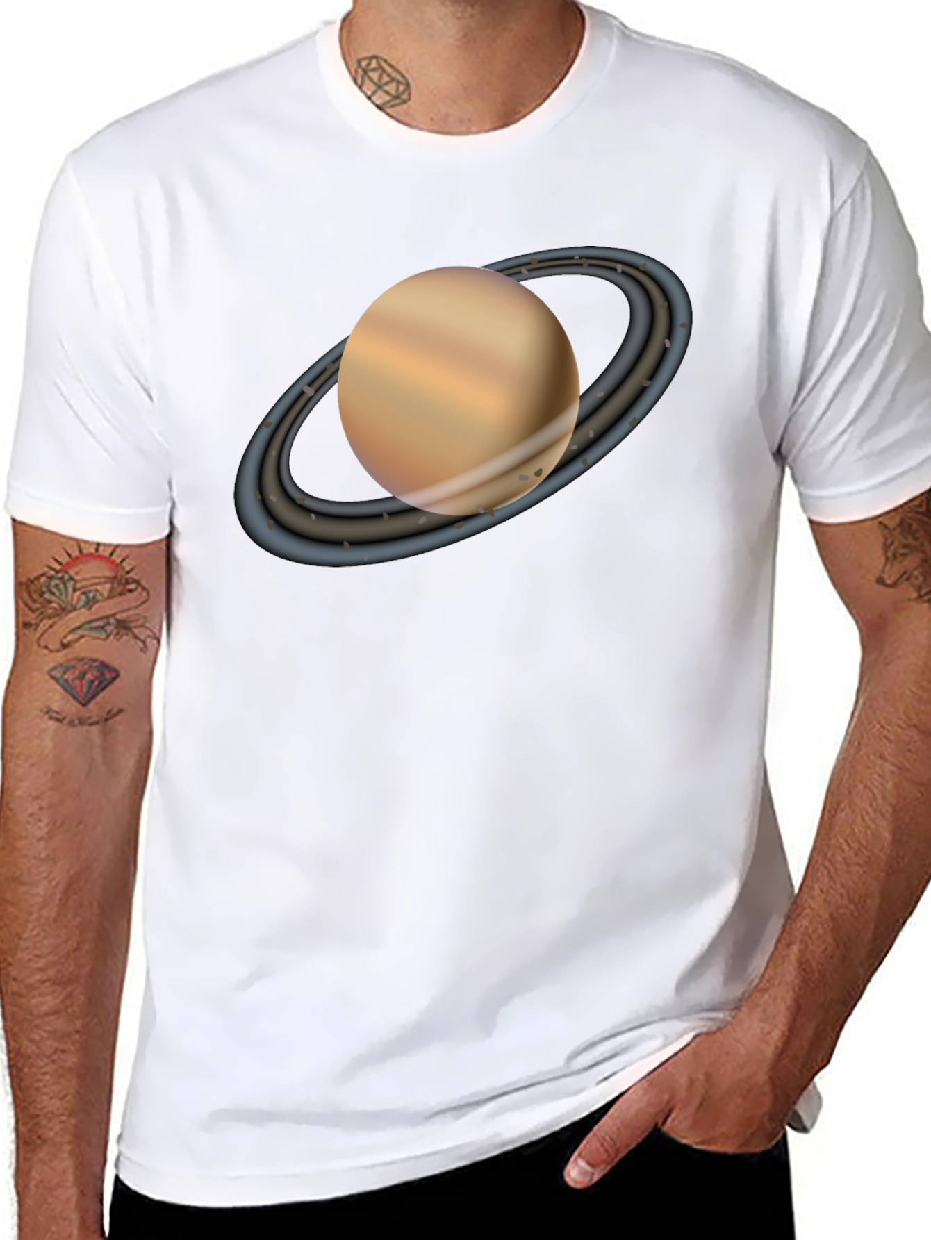 Saturn Graphic Tee - Space Lover Shirt