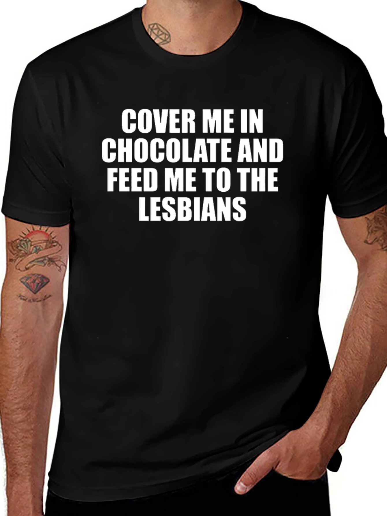 Humorous Slogan T-Shirt - Cover Me In Chocolate