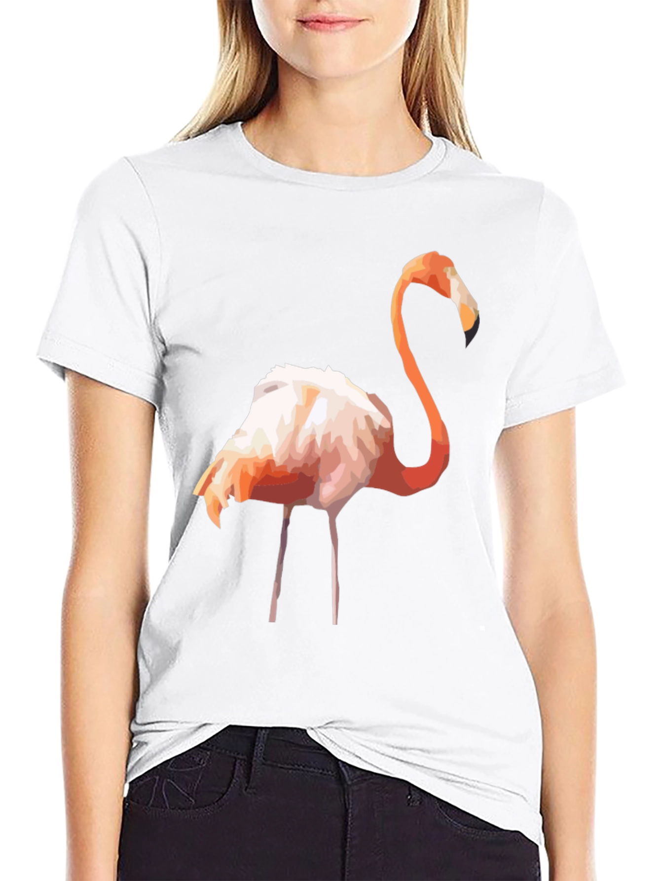 Geometric Flamingo Graphic Tee