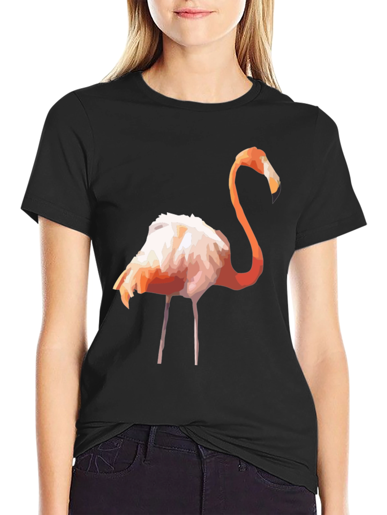 Geometric Flamingo Graphic Tee