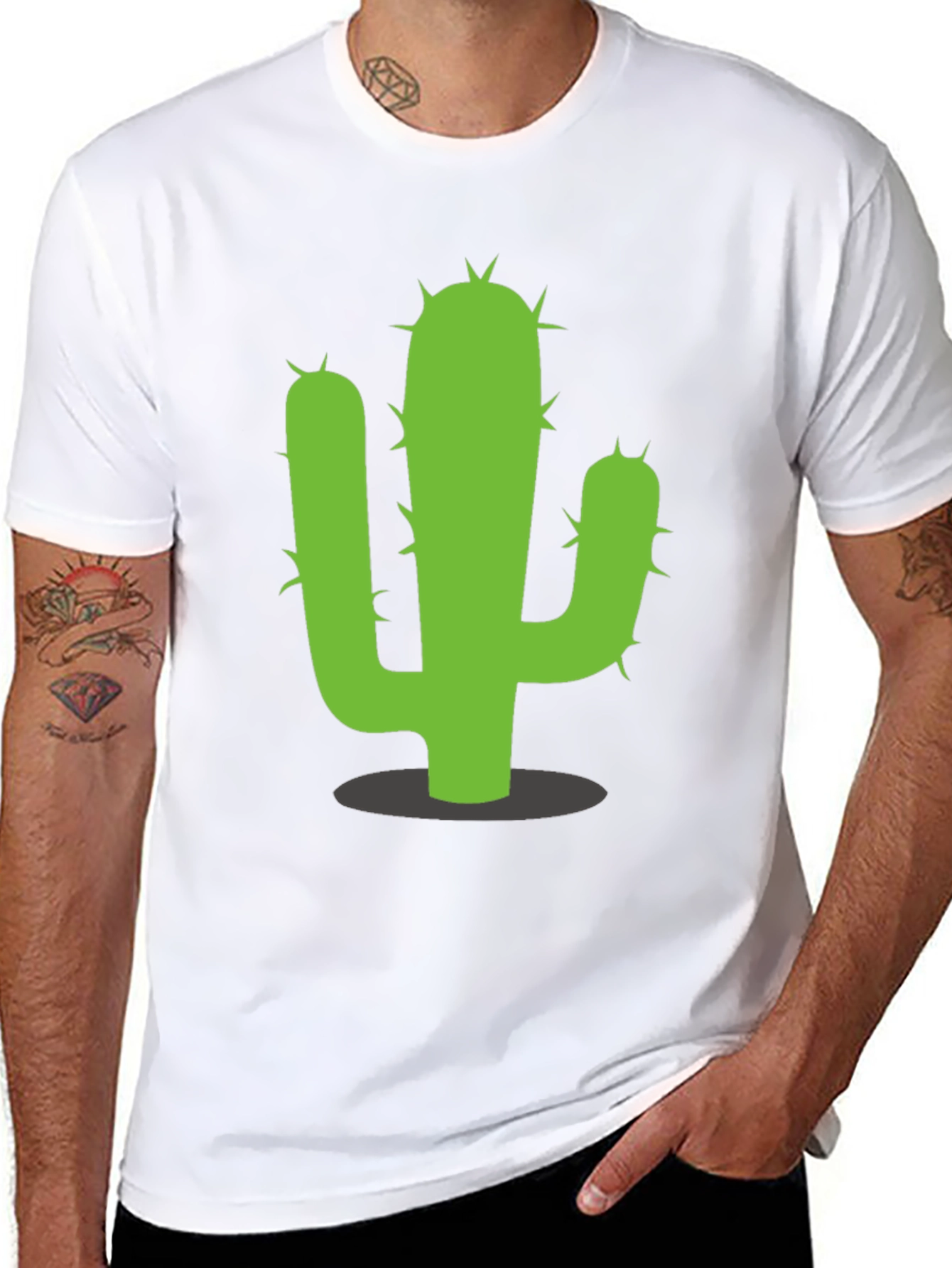 Cactus Graphic Tee - Black Cotton