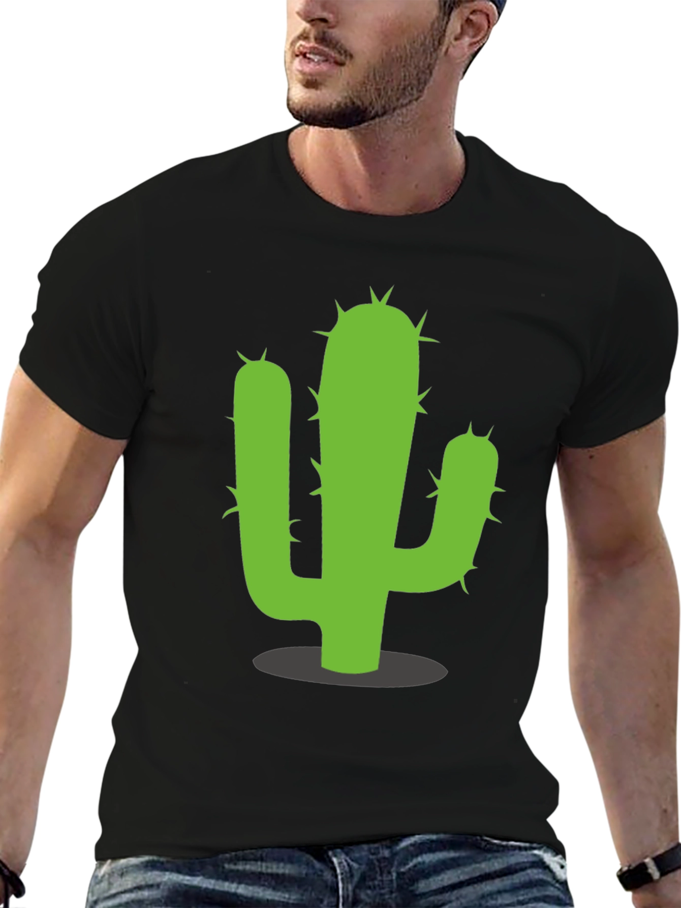 Cactus Graphic Tee - Black Cotton