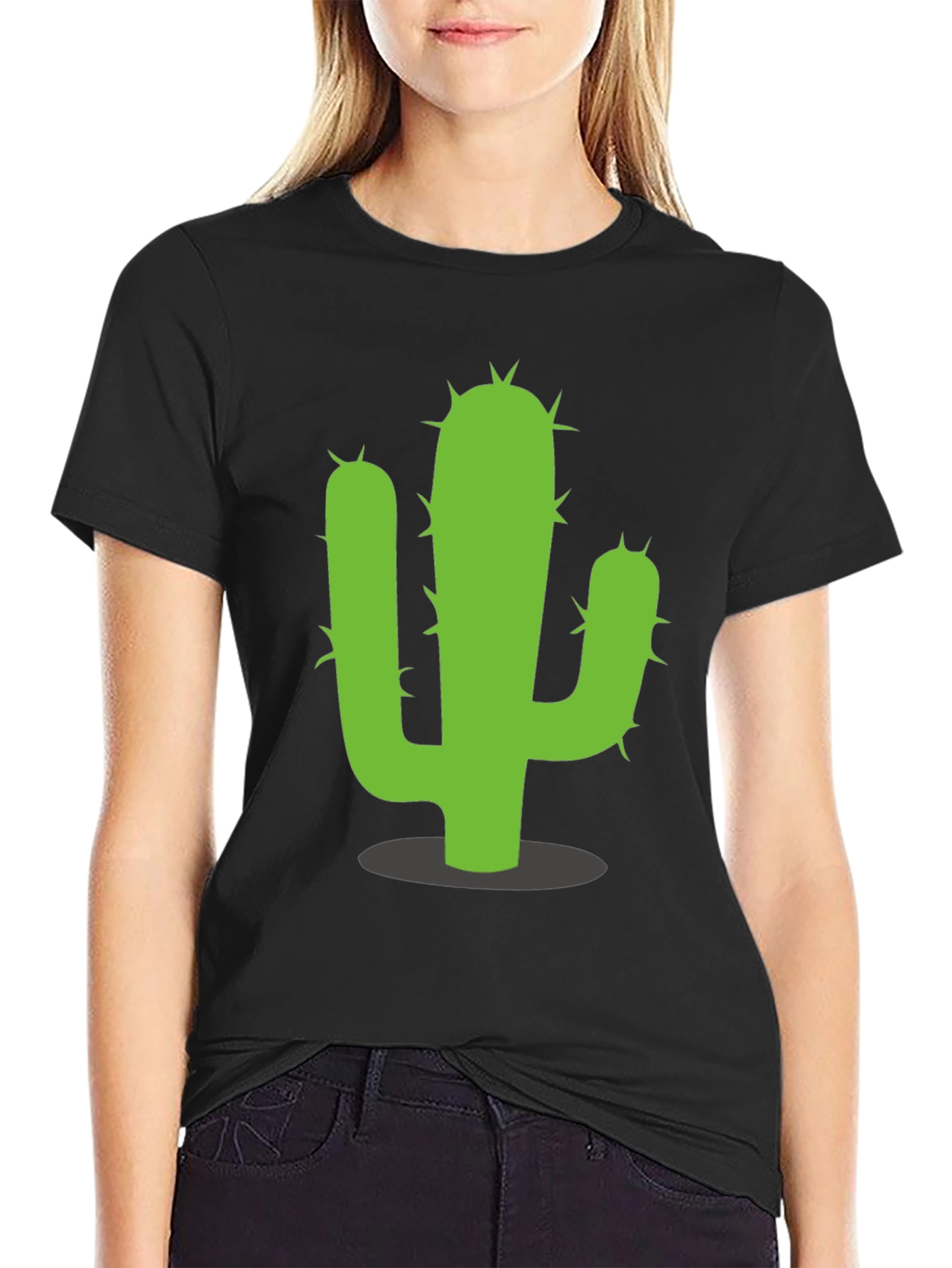 Cactus Graphic Tee - Black Cotton