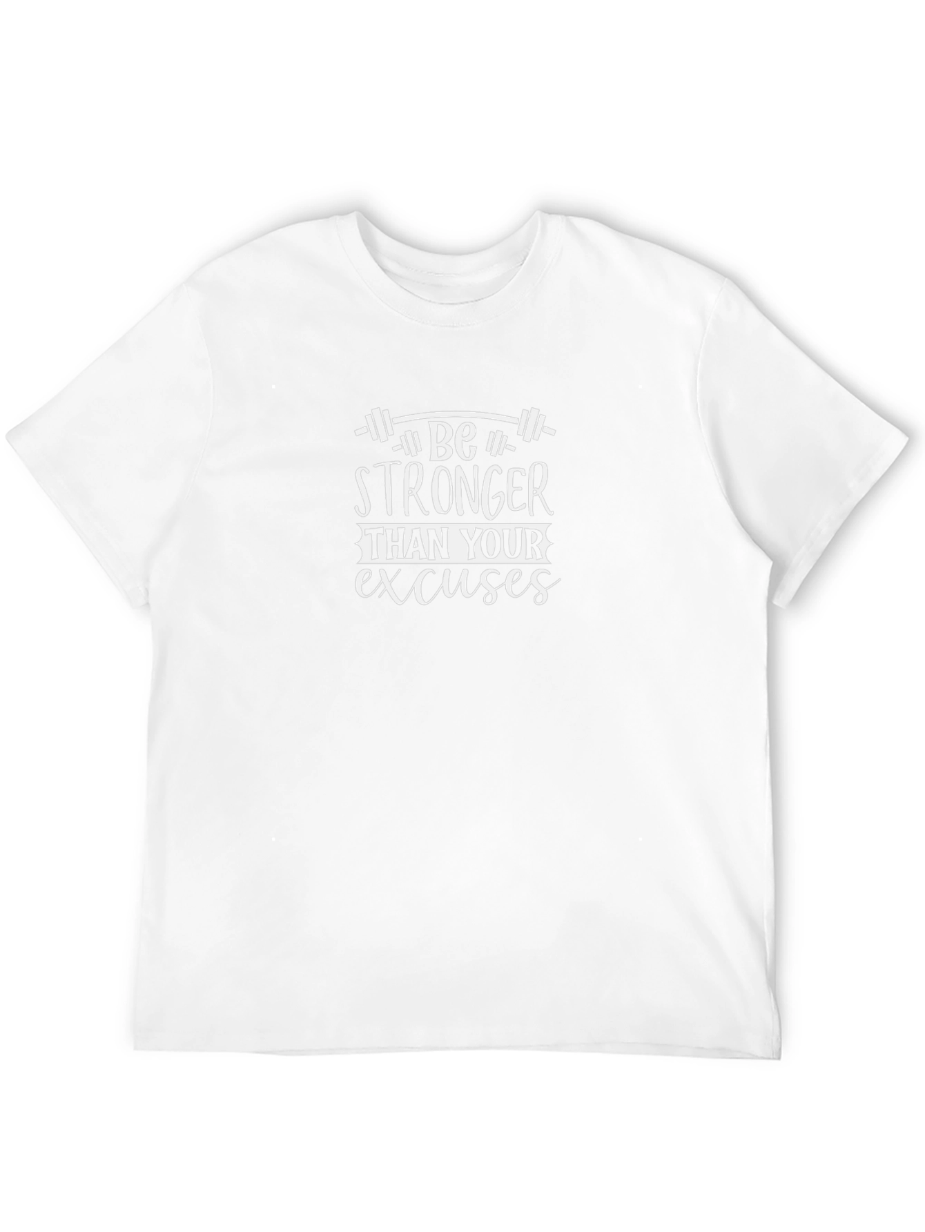 Motivational Gym Shirt: Be Stronger Than Excuses - Black