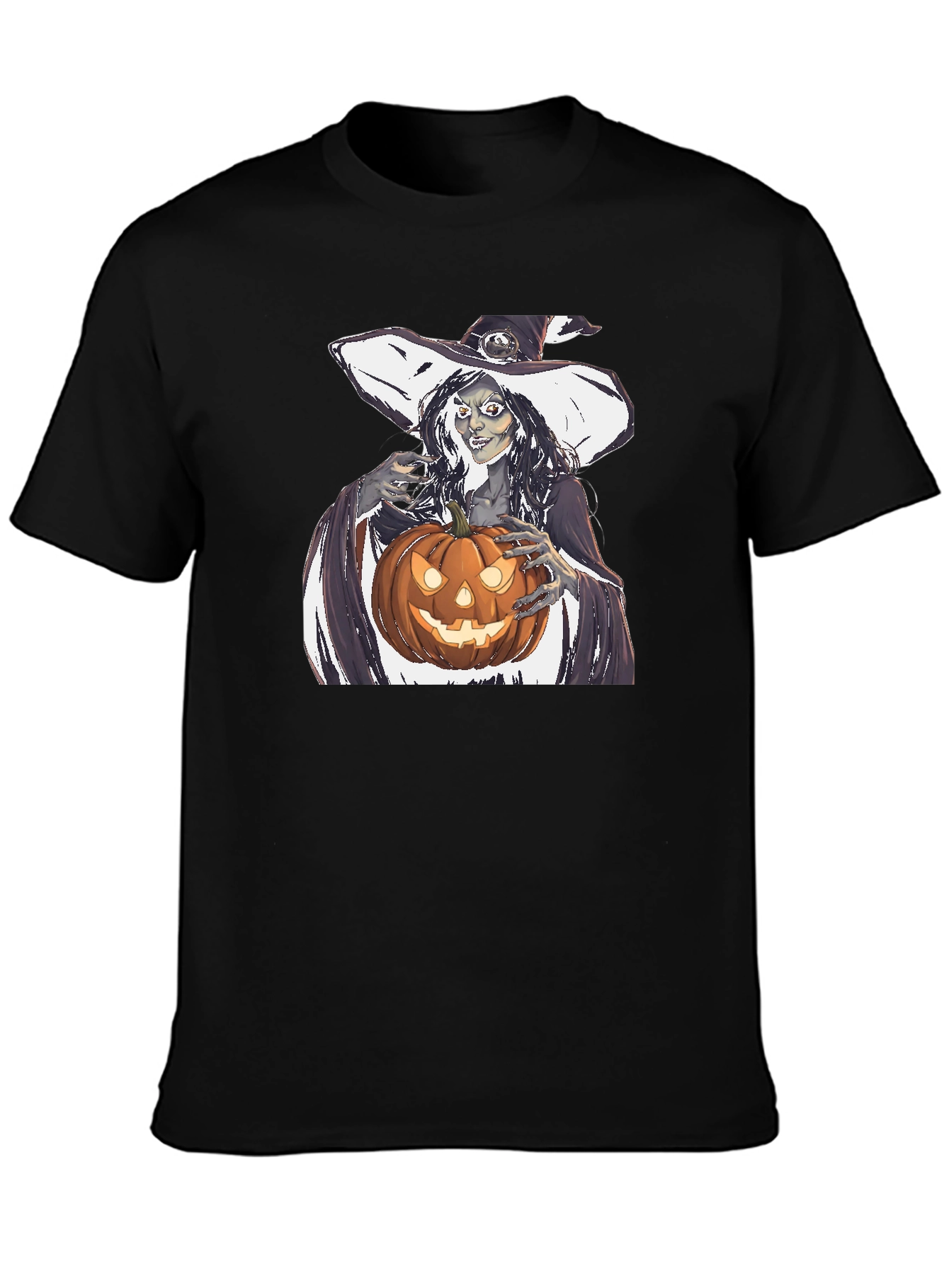 Witch and Pumpkin Halloween T-Shirt