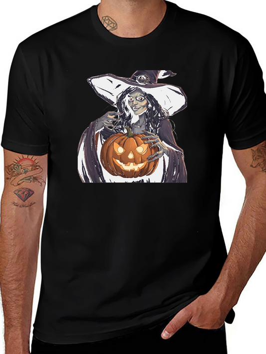 Witch and Pumpkin Halloween T-Shirt