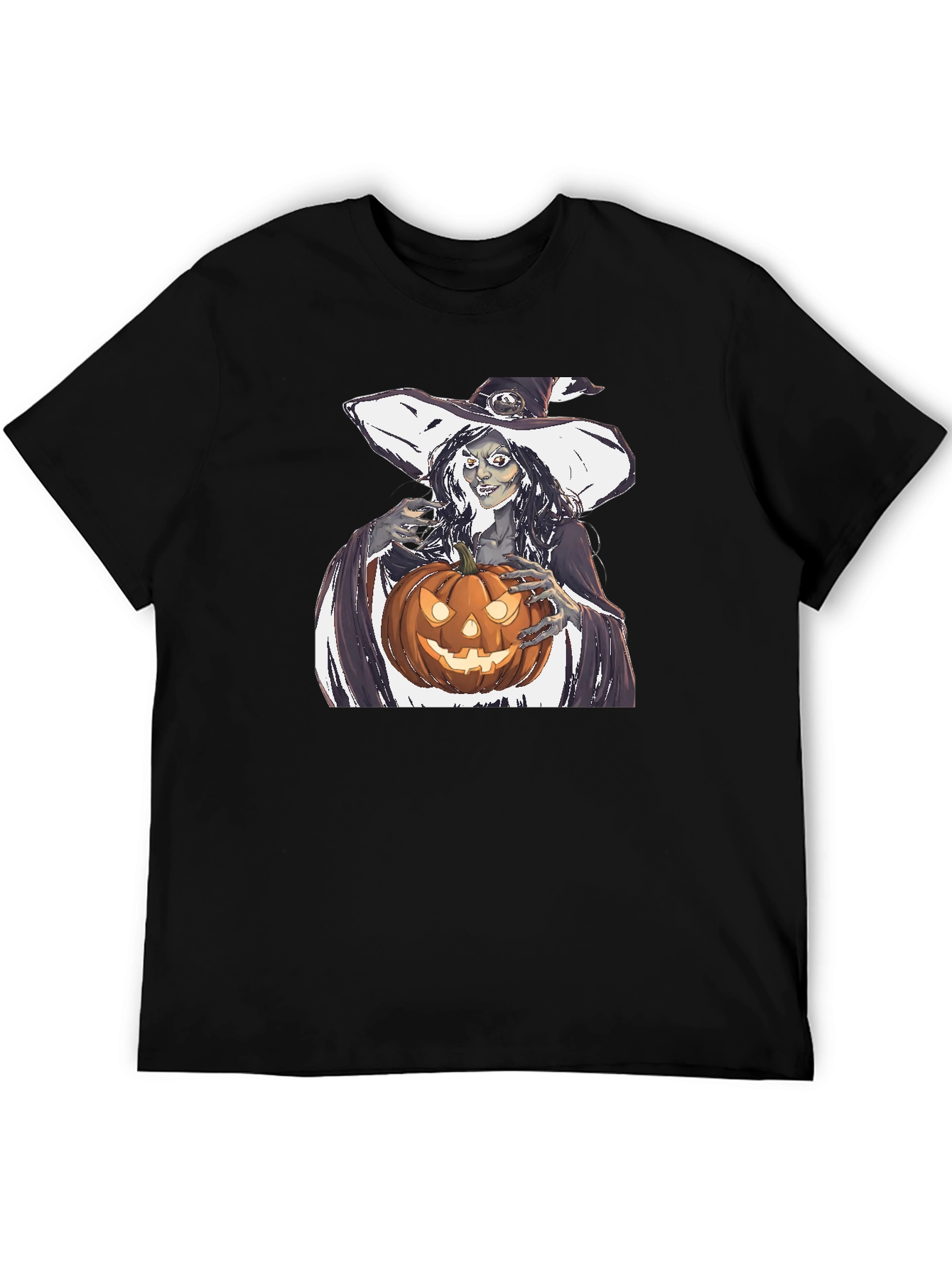 Witch and Pumpkin Halloween T-Shirt