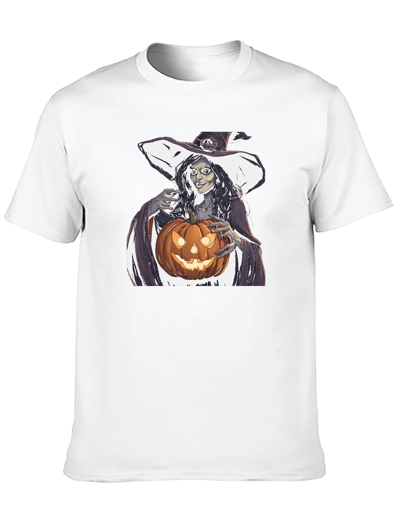 Witch and Pumpkin Halloween T-Shirt