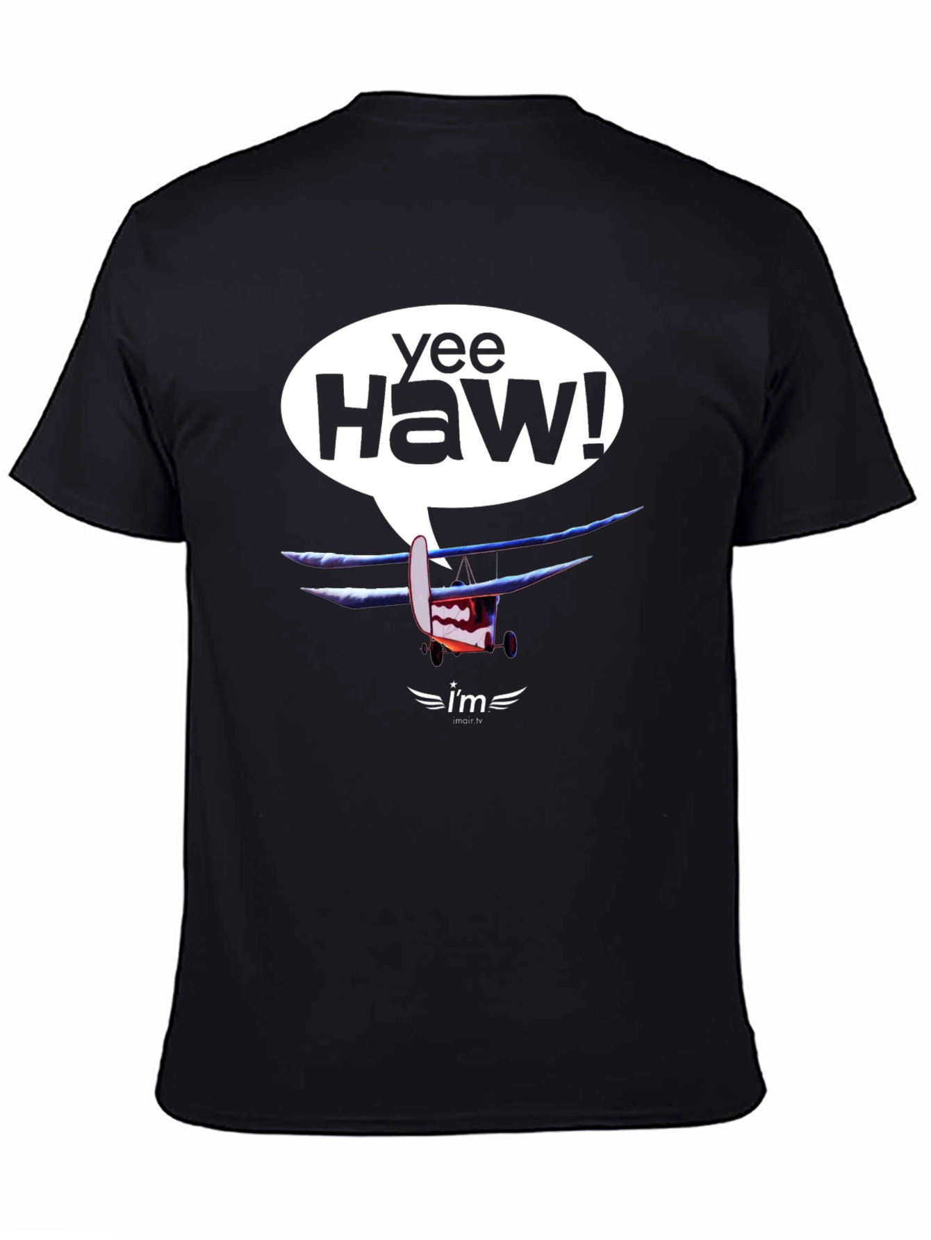 Yee Haw! Cartoon Airplane Graphic Tee