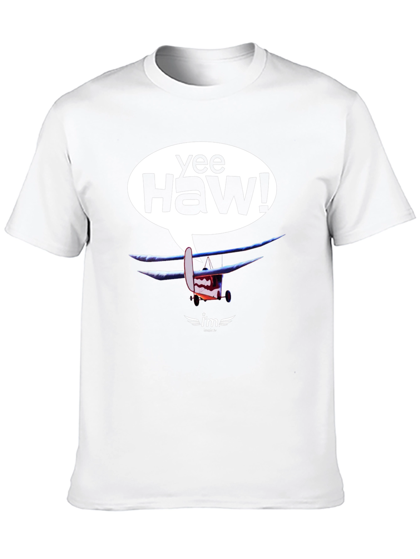 Yee Haw! Cartoon Airplane Graphic Tee