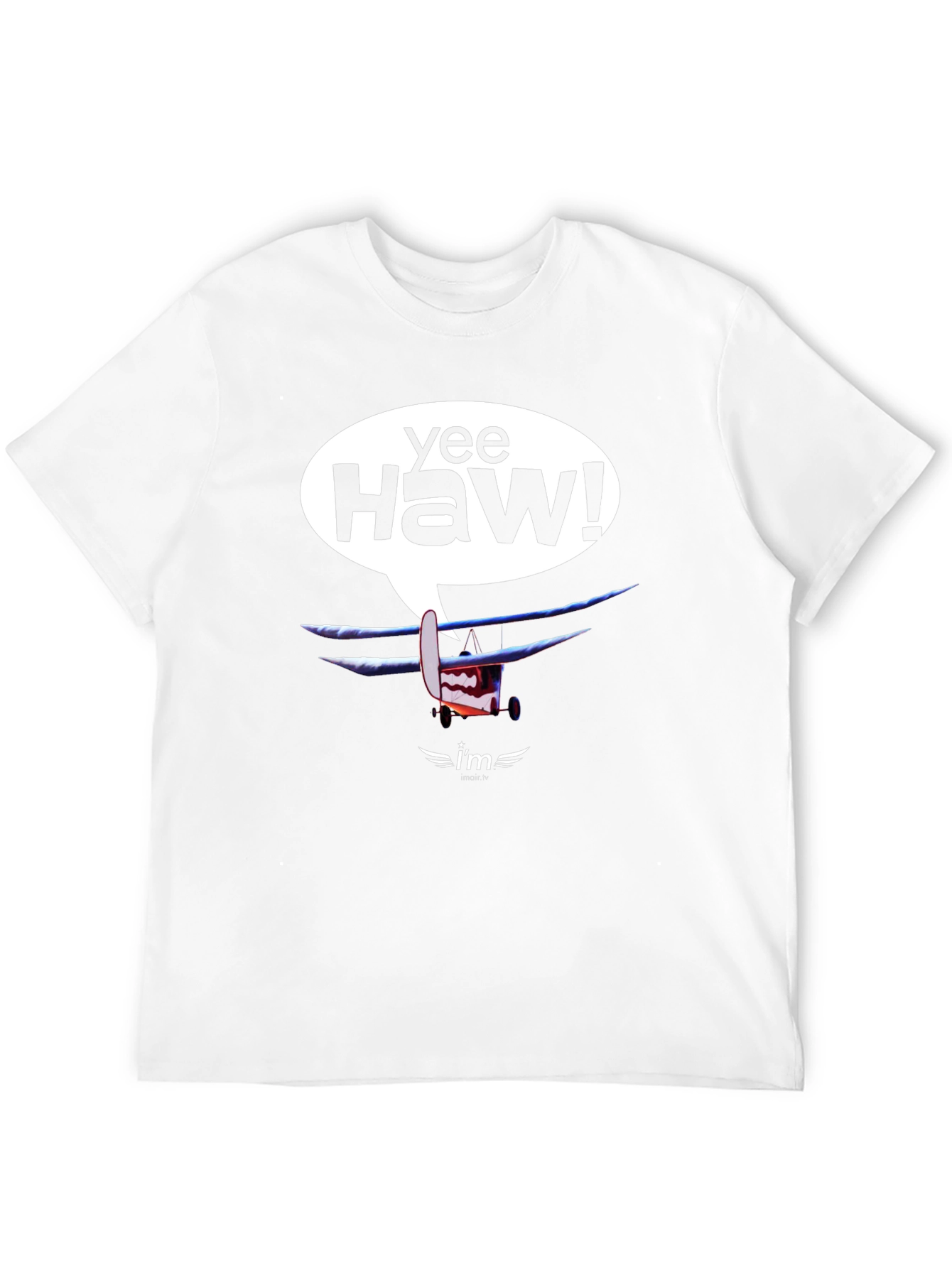 Yee Haw! Cartoon Airplane Graphic Tee