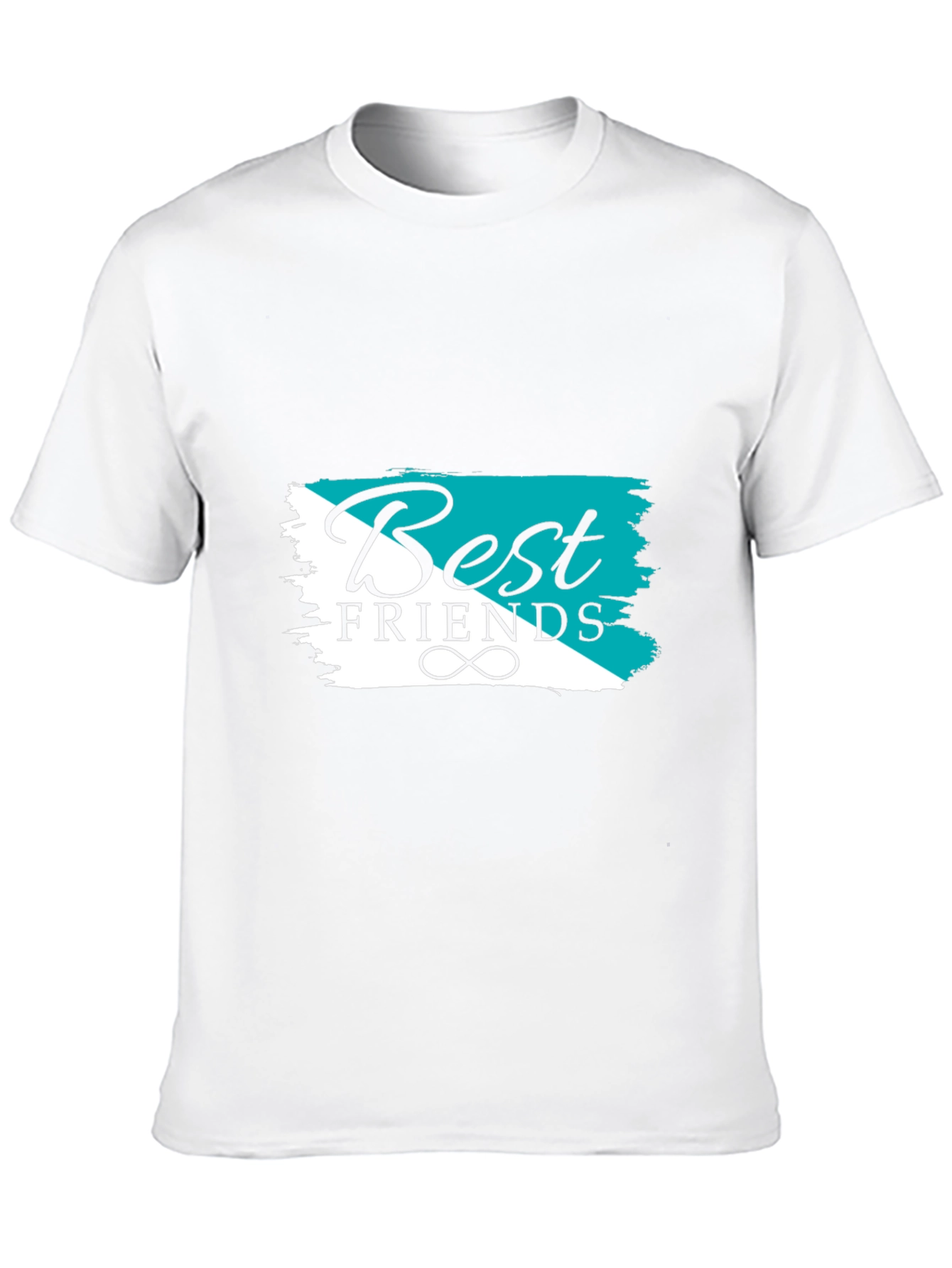 Best Friends Graphic Tee - Black Cotton T-Shirt