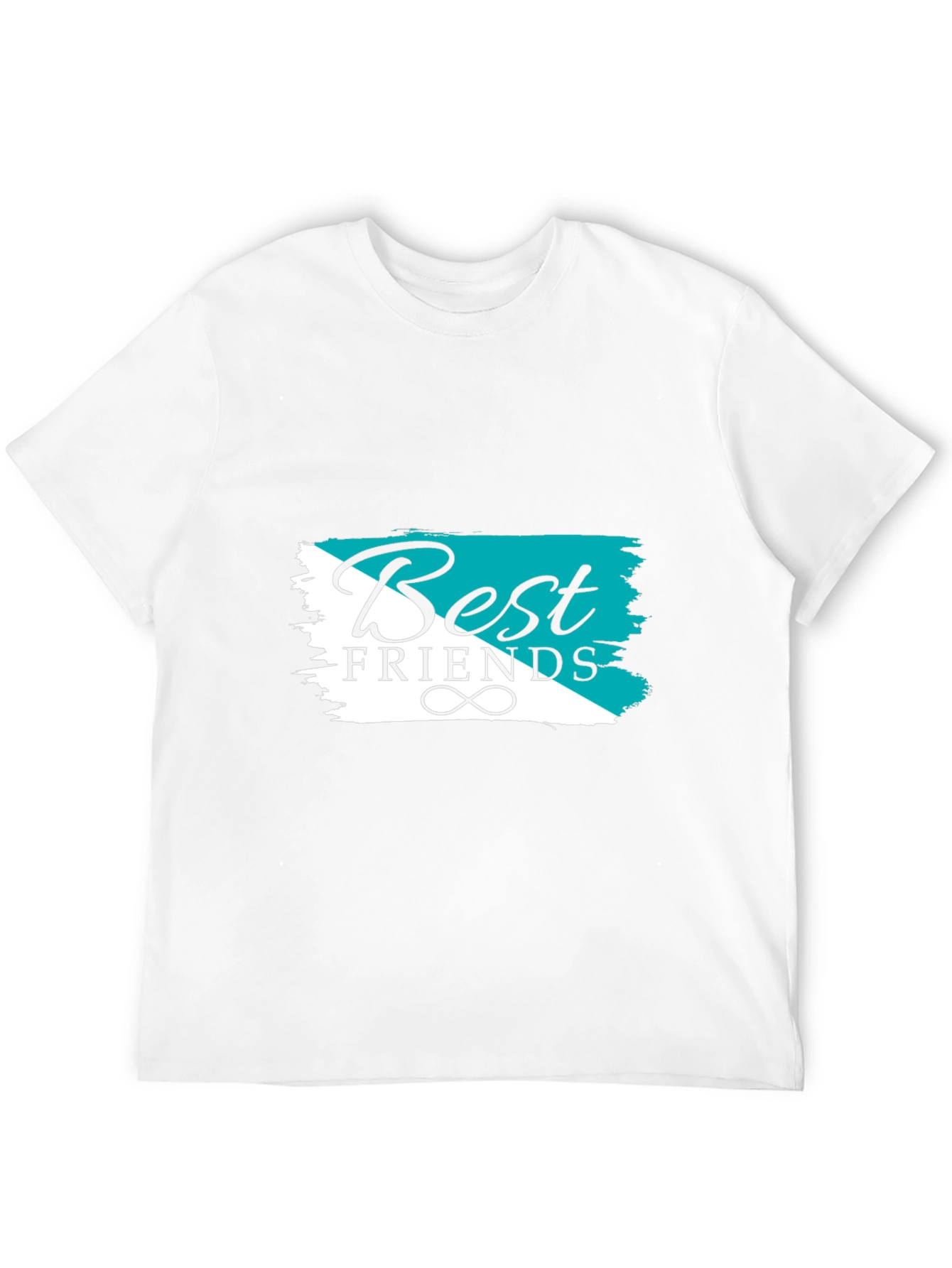 Best Friends Graphic Tee - Black Cotton T-Shirt