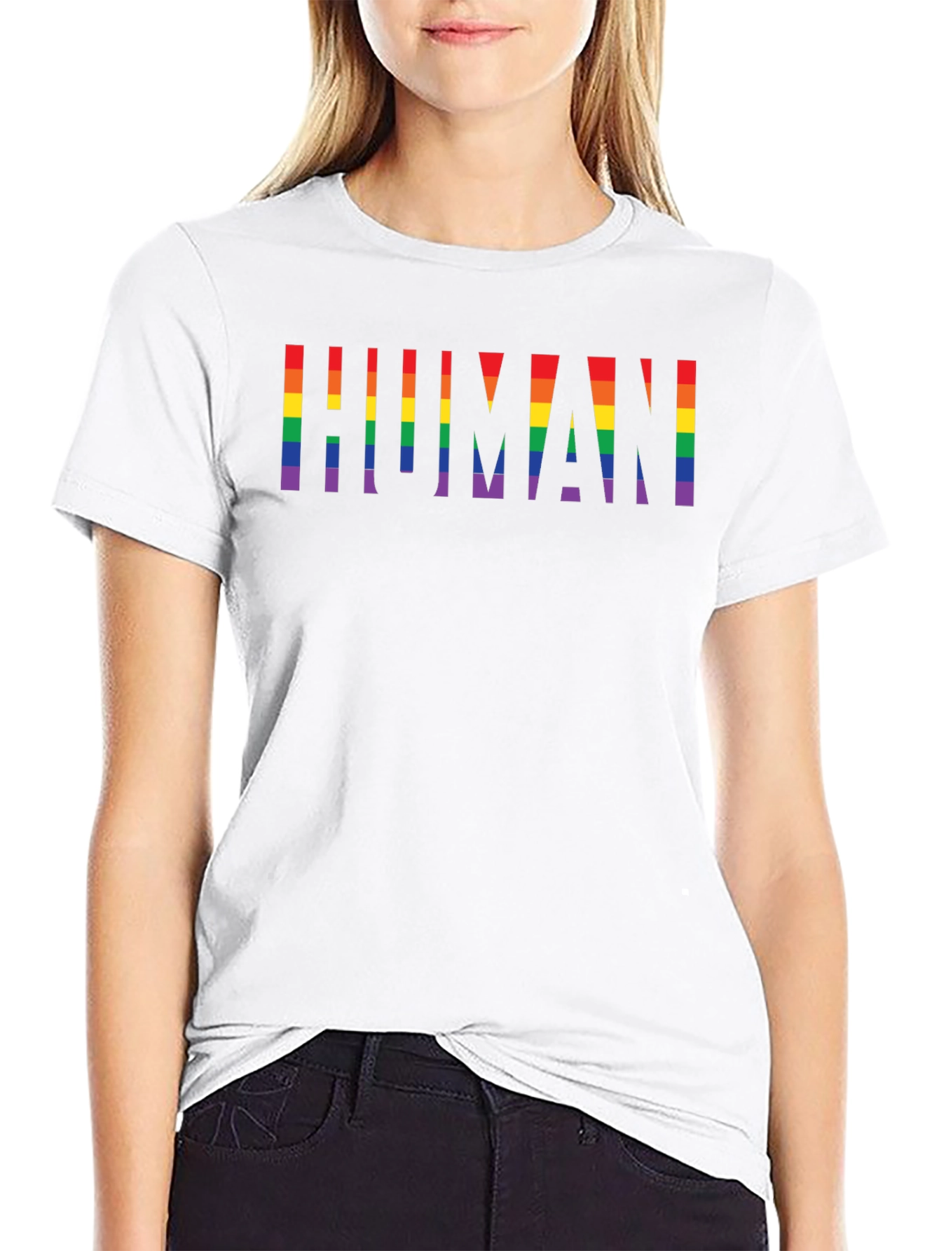 Rainbow Human Pride T-Shirt