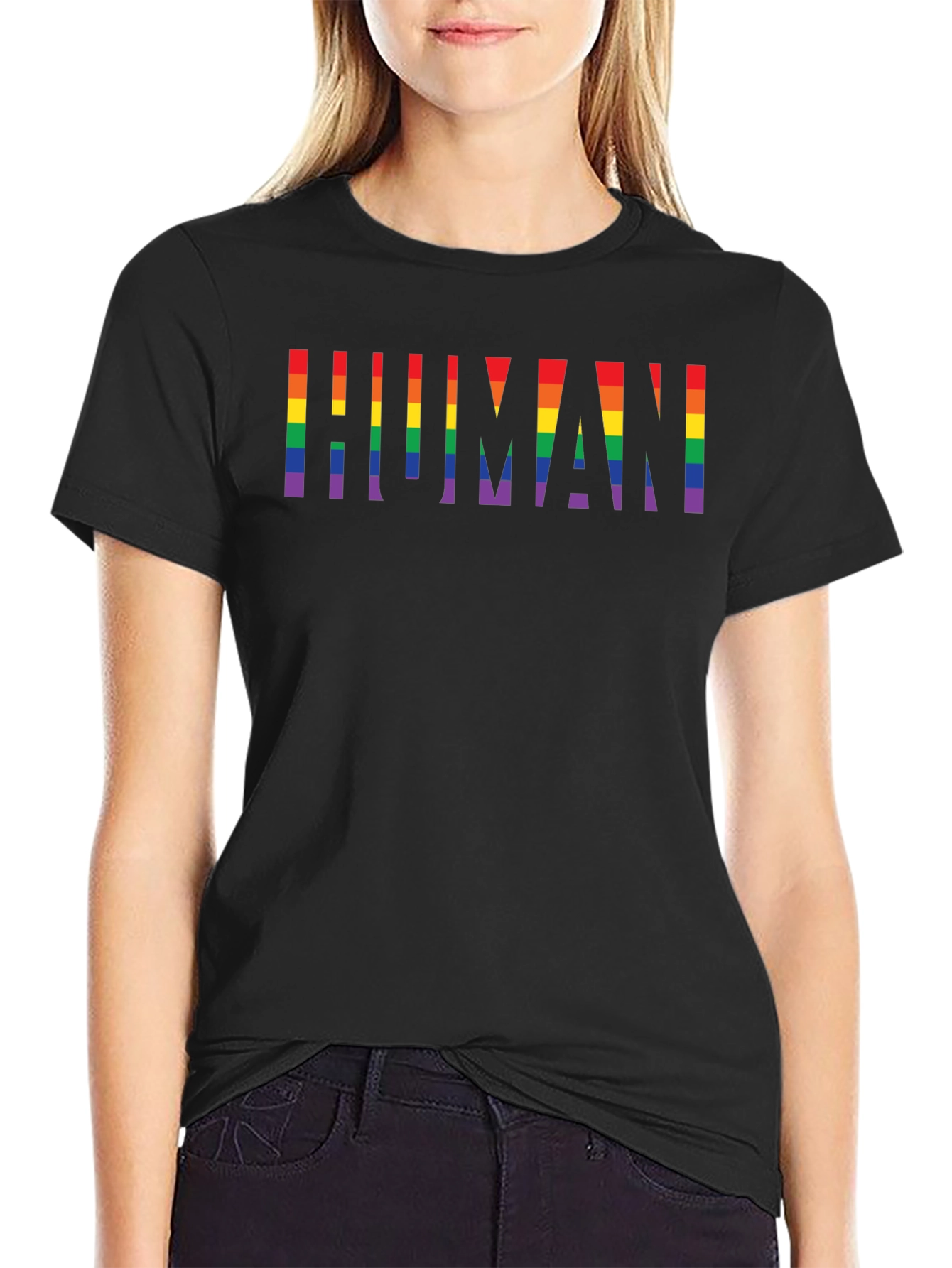 Rainbow Human Pride T-Shirt