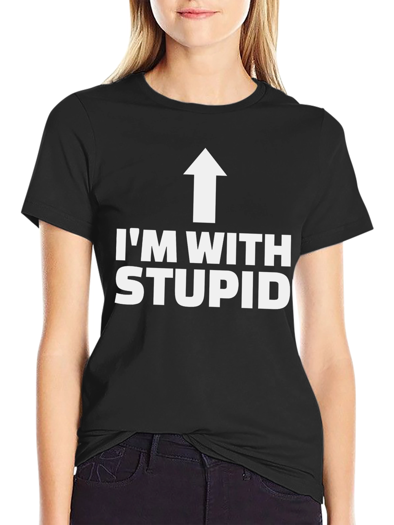 Im With Stupid T-Shirt - Novelty Graphic Tee