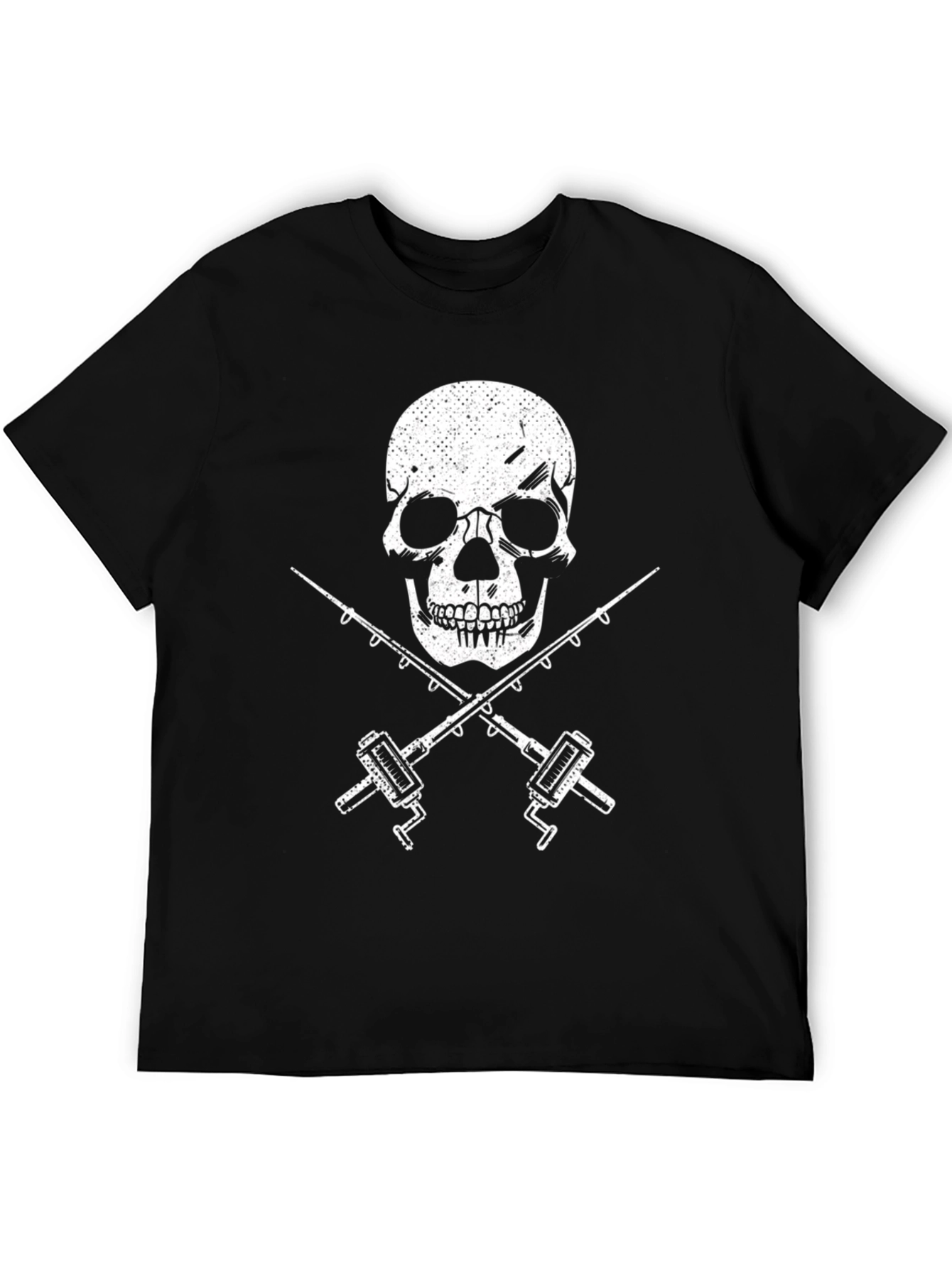 Skull & Fishing Rods Graphic T-Shirt