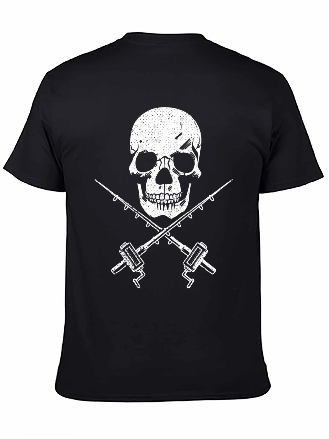 Skull & Fishing Rods Graphic T-Shirt