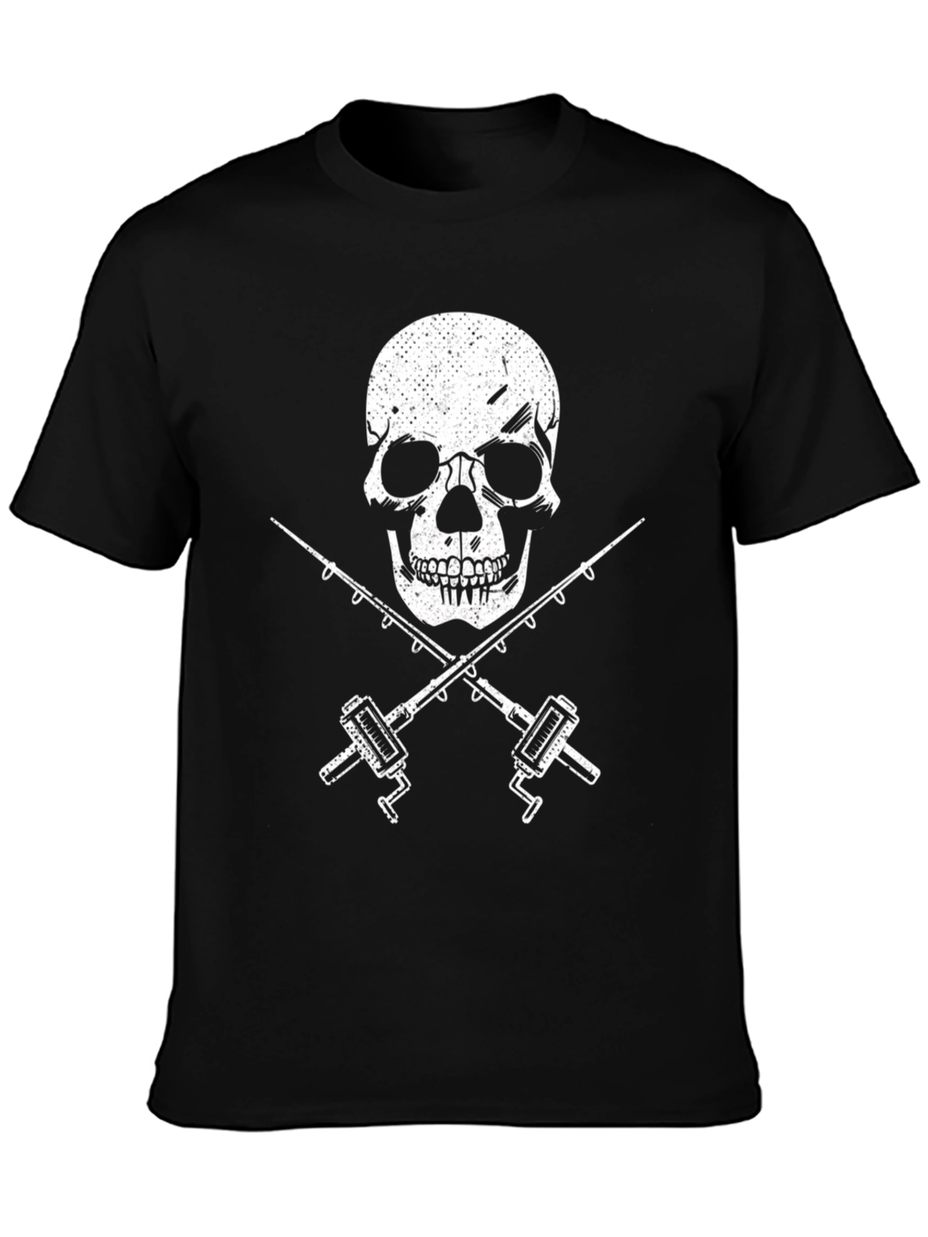 Skull & Fishing Rods Graphic T-Shirt