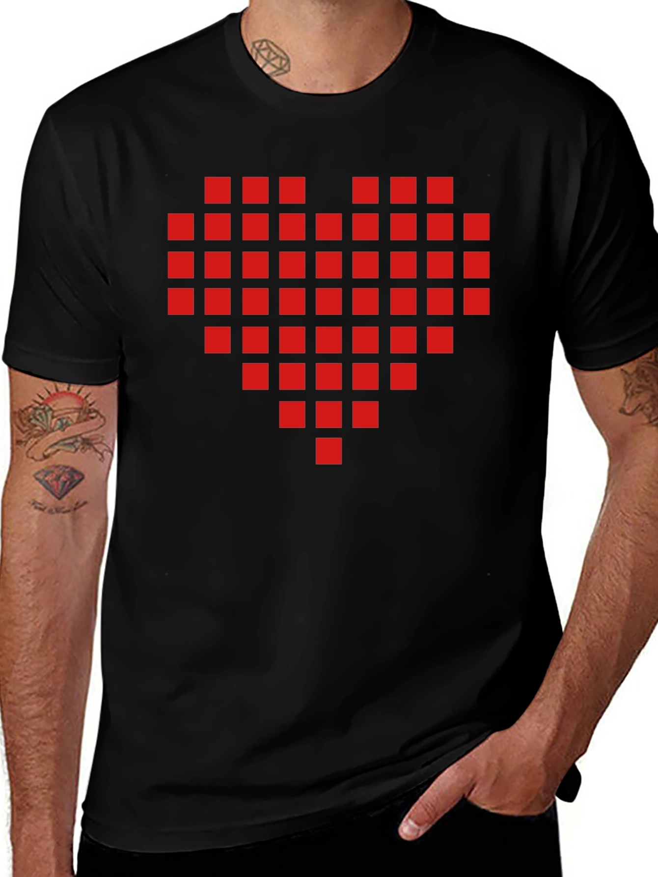 Pixel Heart T-Shirt - Retro Gamer Love!