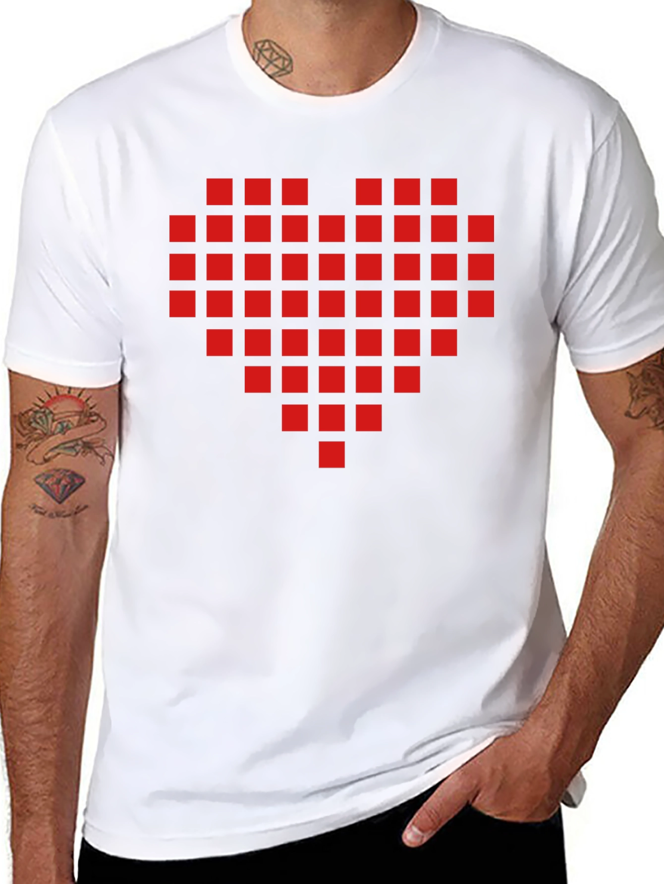 Pixel Heart T-Shirt - Retro Gamer Love!