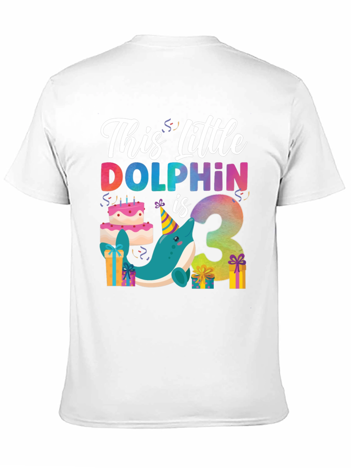 This Little Dolphin is 3 Birthday T-Shirt