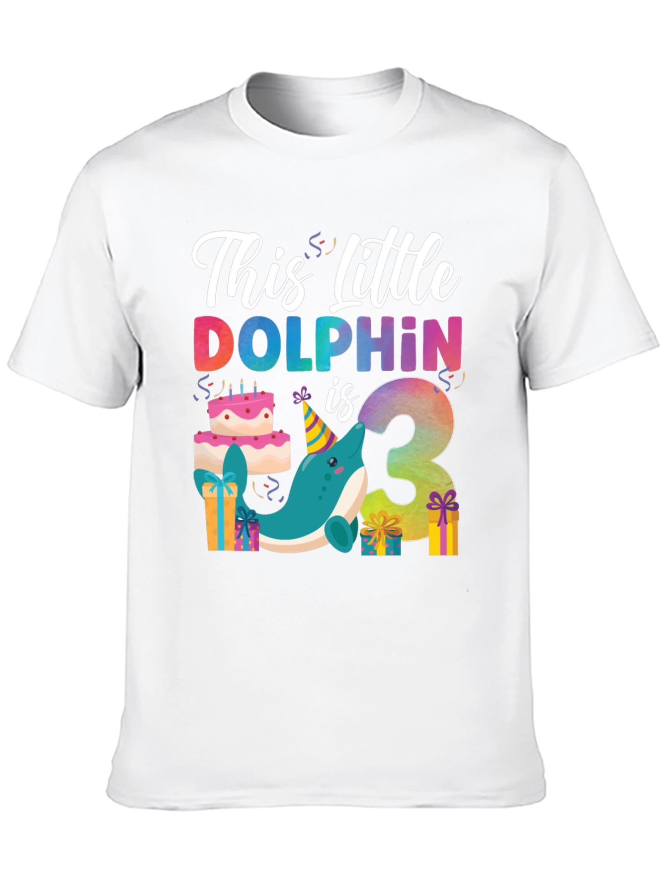 This Little Dolphin is 3 Birthday T-Shirt
