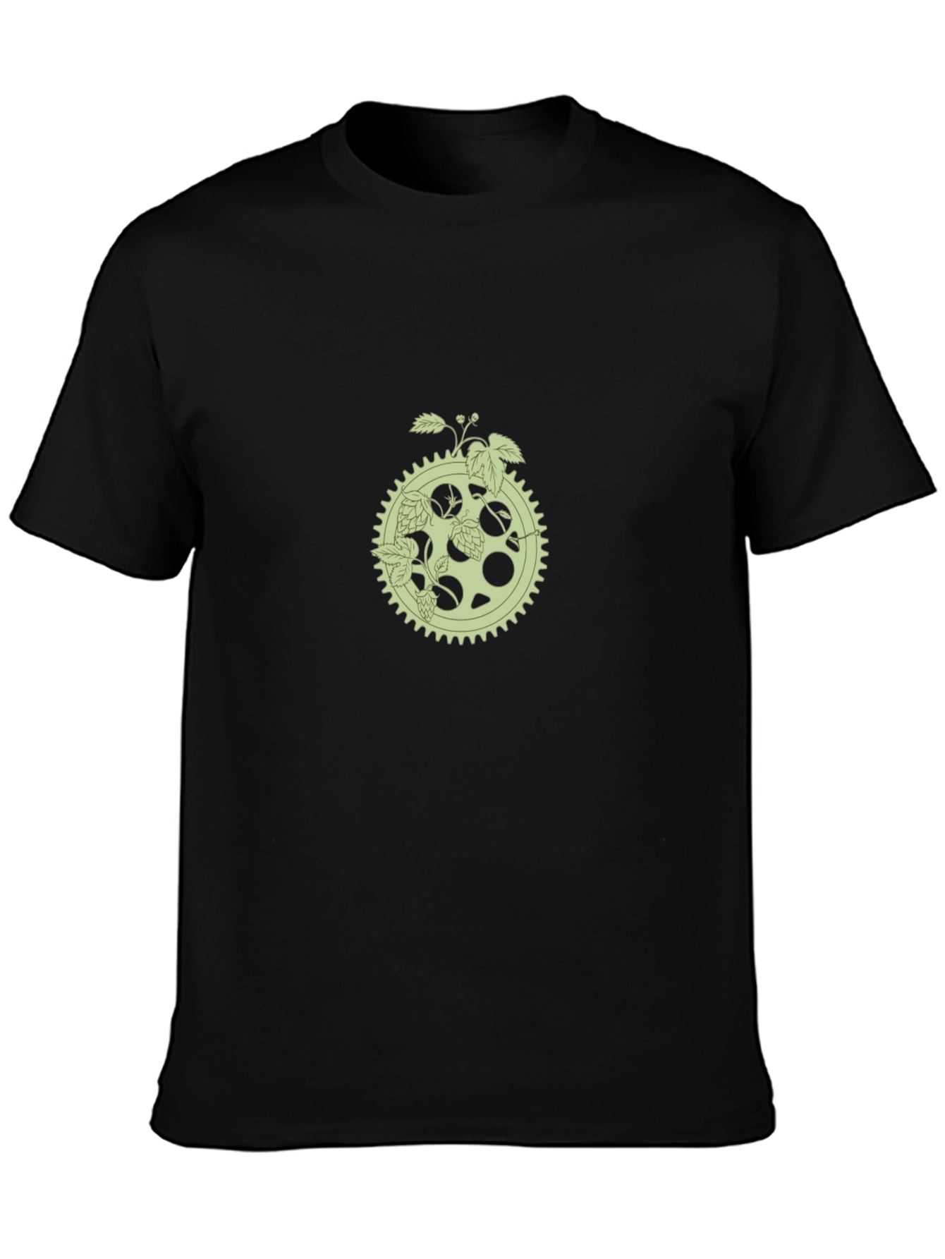 Hop Gear Graphic Tee - Soft Black Cotton T-Shirt