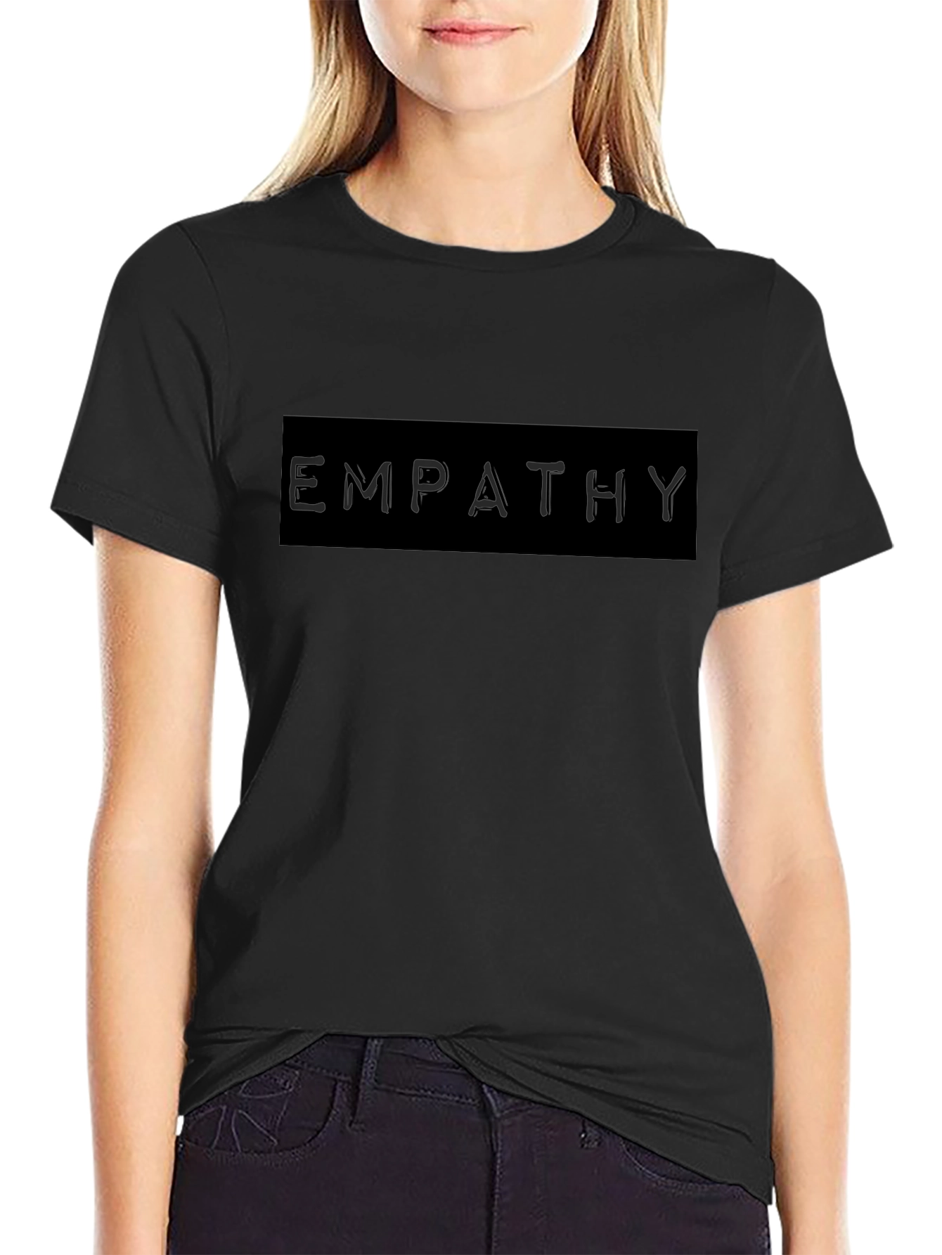 Empathy Black T-Shirt - Express Your Compassion