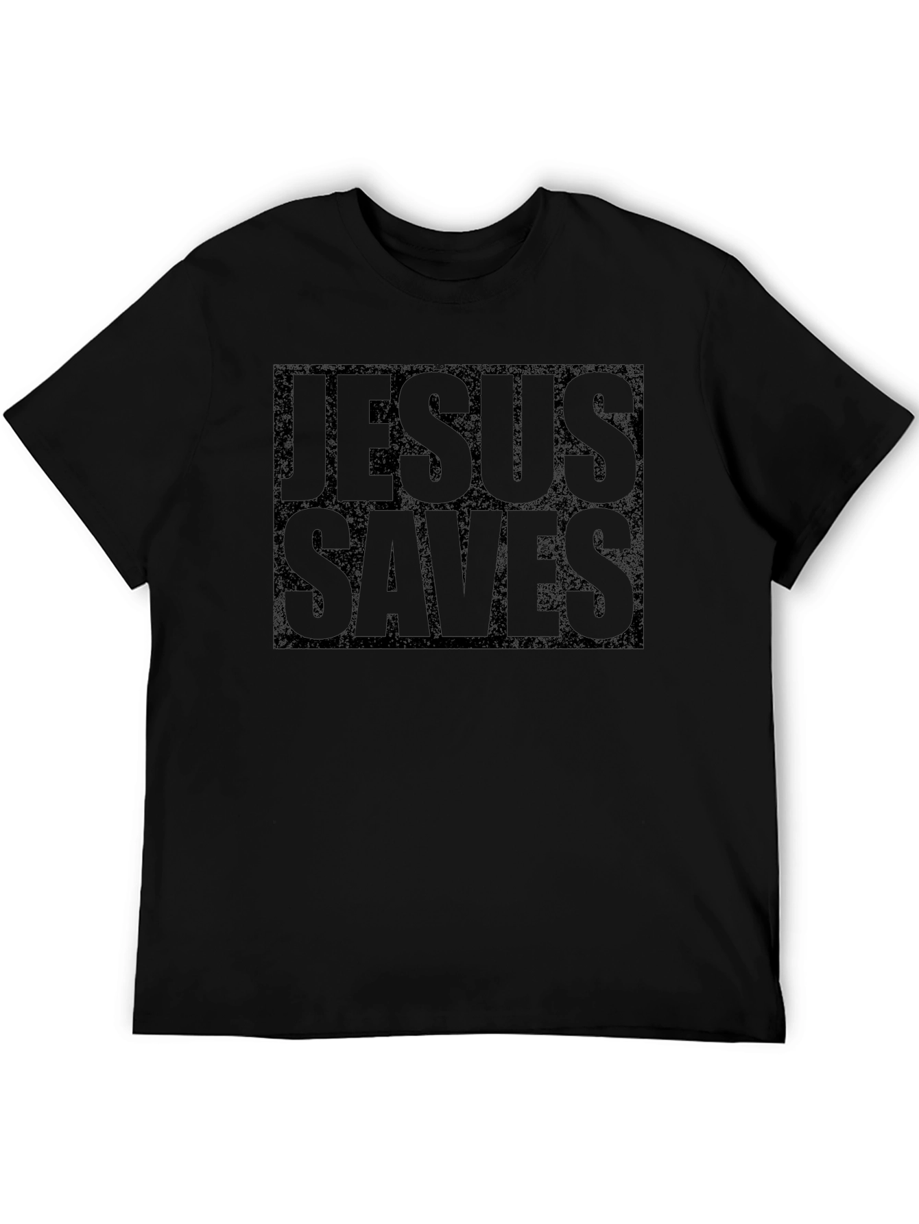 Jesus Saves Black T-Shirt Graphic Print